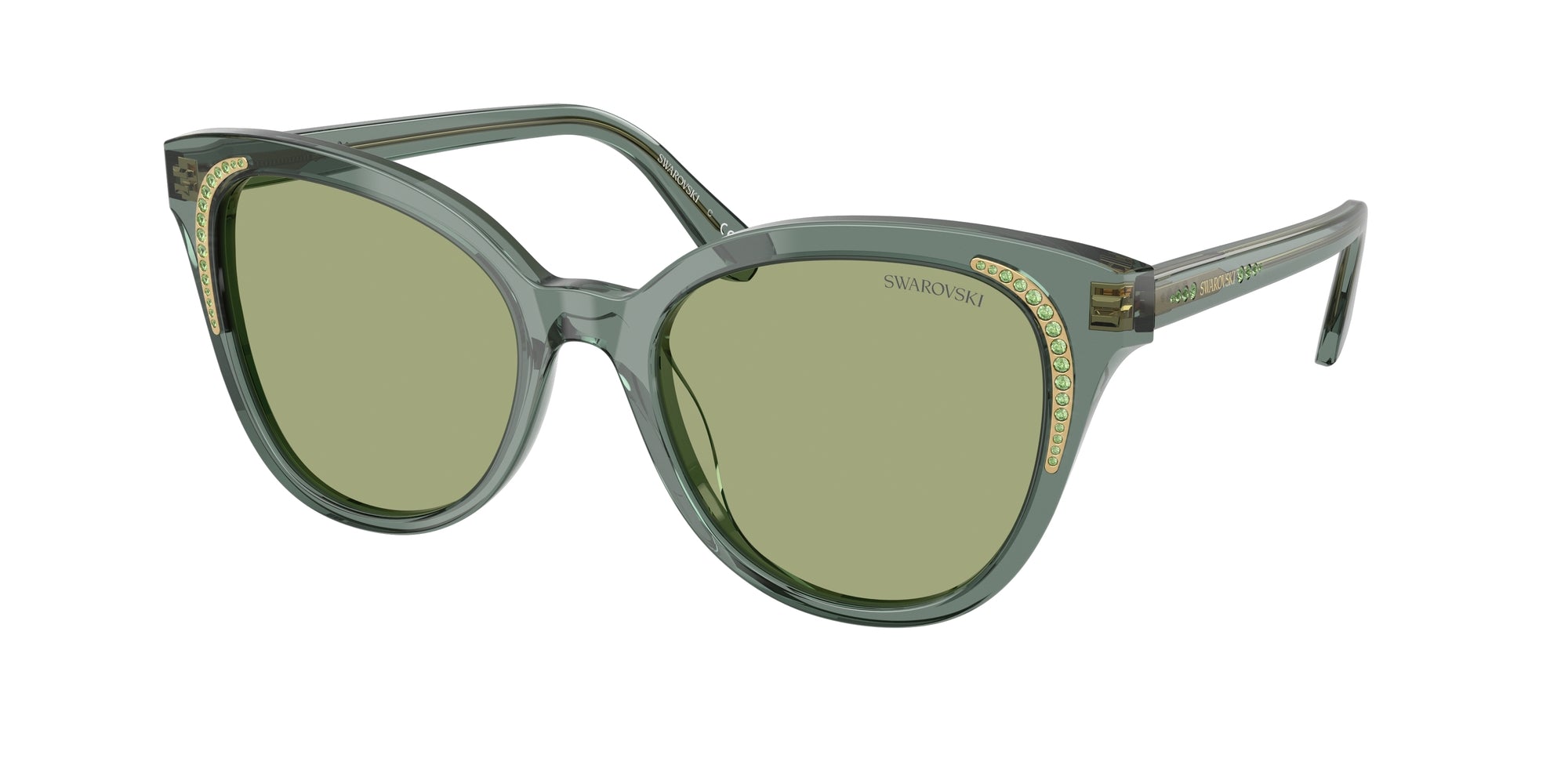 8056262475720 - Damen SK6031  104382 Gläser SONNENBRILLEN Acetat Grün Grün Schmetterling Normal