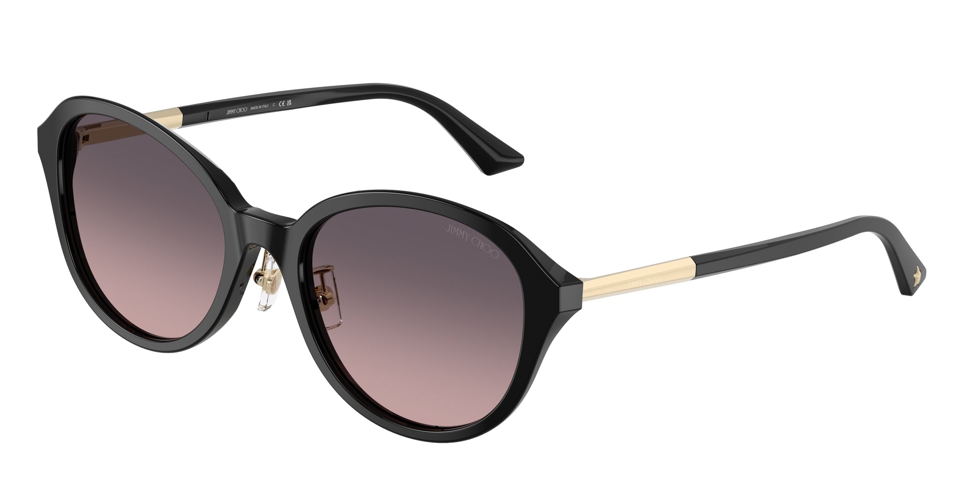 8056262476253 - Damen JC5044D  500046 Gläser SONNENBRILLEN Acetat Schwarz Rosa Pantos Normal Schattiert