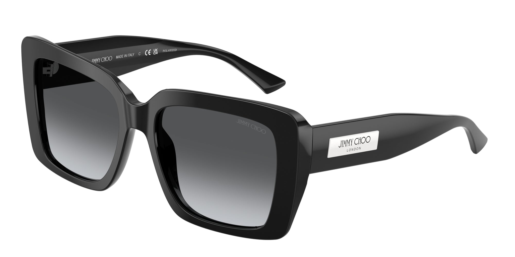 8056262477359 - Damen JC5042  5000T3 Gläser SONNENBRILLEN Acetat Schwarz Grau Quadratisch Polarisiert Schattiert