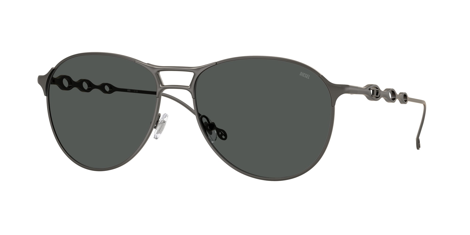 8056262479636 - DIESEL Unisex DL1009 100987 Gläser SONNENBRILLEN Metall Grau Grau Pantos Normal 8056262479636 - DIESEL Unisex DL1009 100987 Gläser SONNENBRILLEN Metall Grau Grau Pantos Normal
