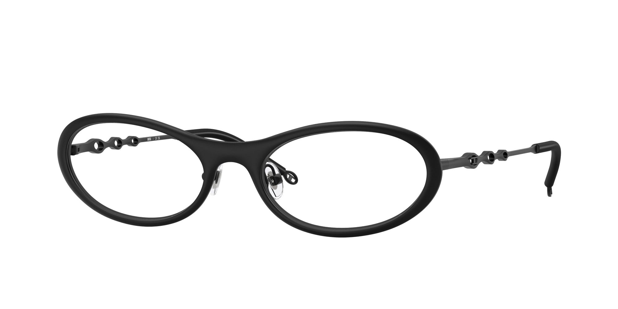 8056262480106 - DIESEL Unisex DL5001  1013 Rahmen von BRILLEN Metall Schwarz Transparent Rund Normal