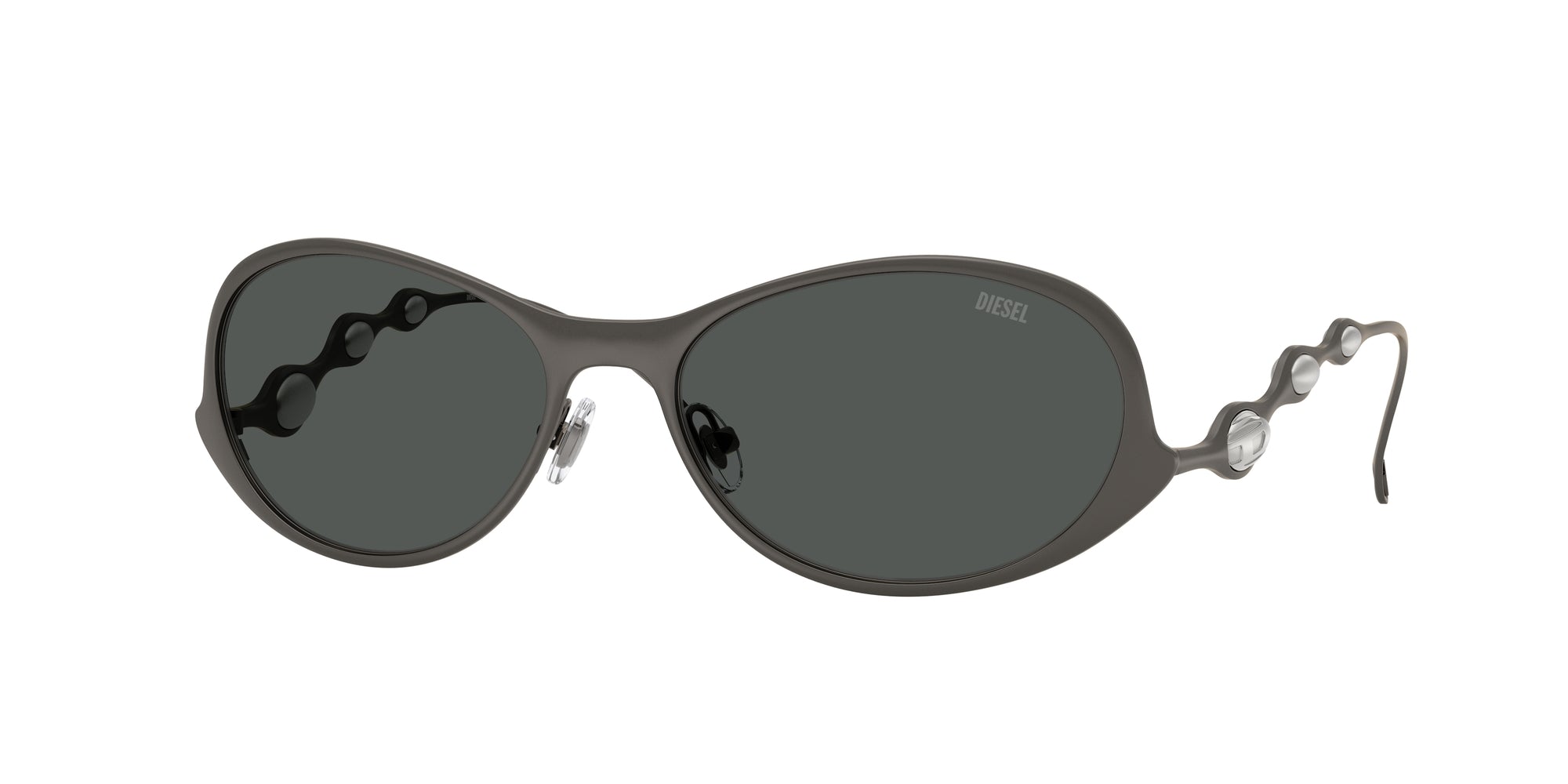 8056262481516 - DIESEL Unisex DL1014  100987 Gläser SONNENBRILLEN Metall Grau Grau Rund Normal