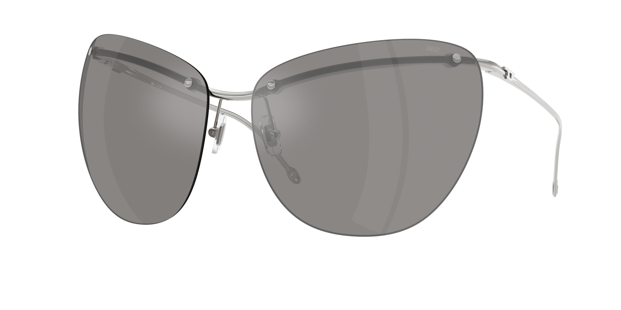 8056262483046 - DIESEL Unisex DL1007 10016G Gläser SONNENBRILLEN Metall Grau Grau Cat Eye Normal 8056262483046 - DIESEL Unisex DL1007 10016G Gläser SONNENBRILLEN Metall Grau Grau Cat Eye Normal