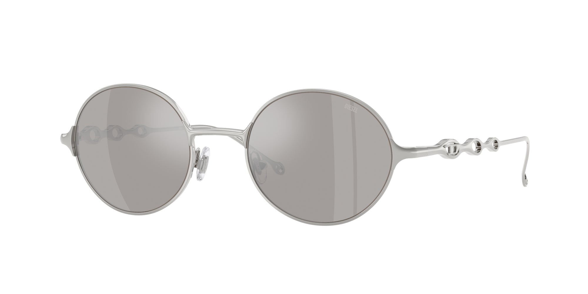 8056262484401 - DIESEL Unisex DL1008  1001Z6 Gläser SONNENBRILLEN Metall Silber Silber Rund Normal