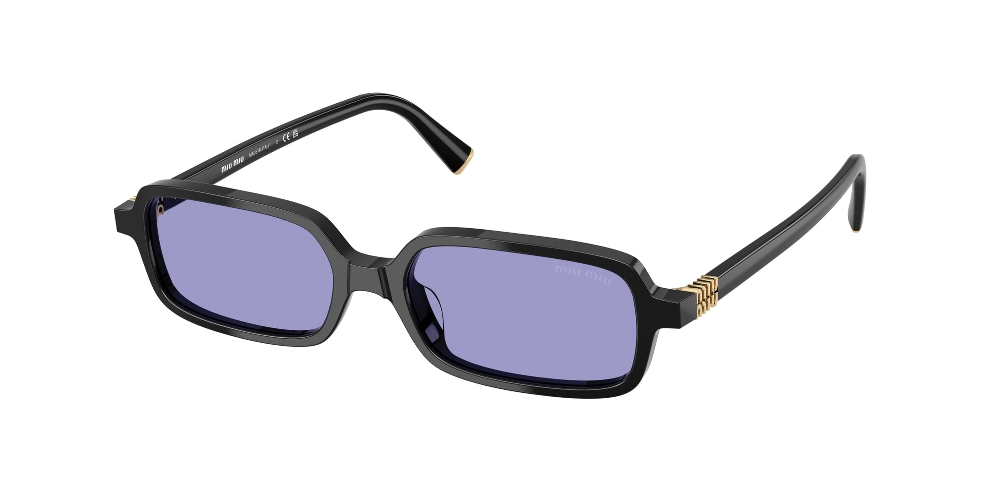 8056262519806 - Damen MU 11ZS  16K01O Gläser SONNENBRILLEN Acetat Schwarz Violett Quadratisch Normal