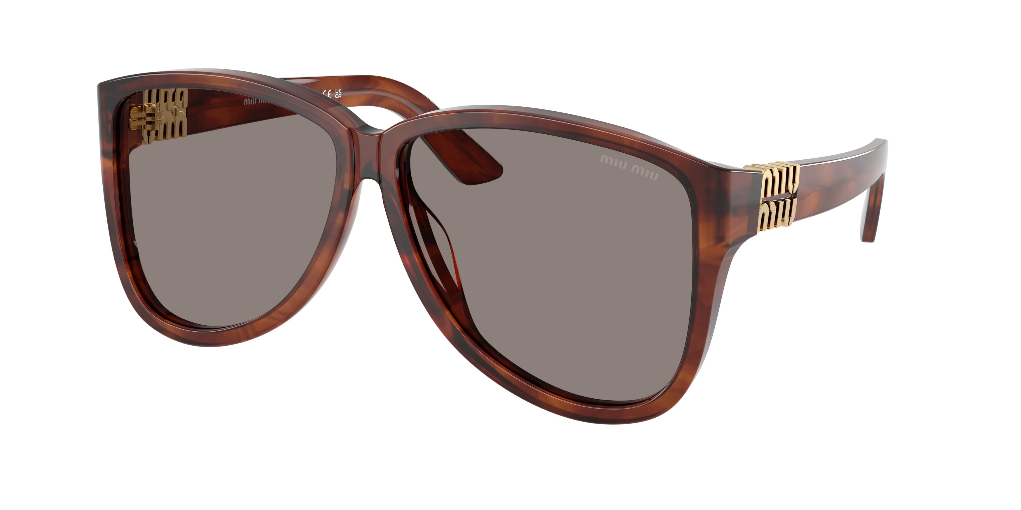 8056262530504 - Damen MU A08S  26E80Q Sonnenbrillen Acetat Braun Grau Pilot Normal