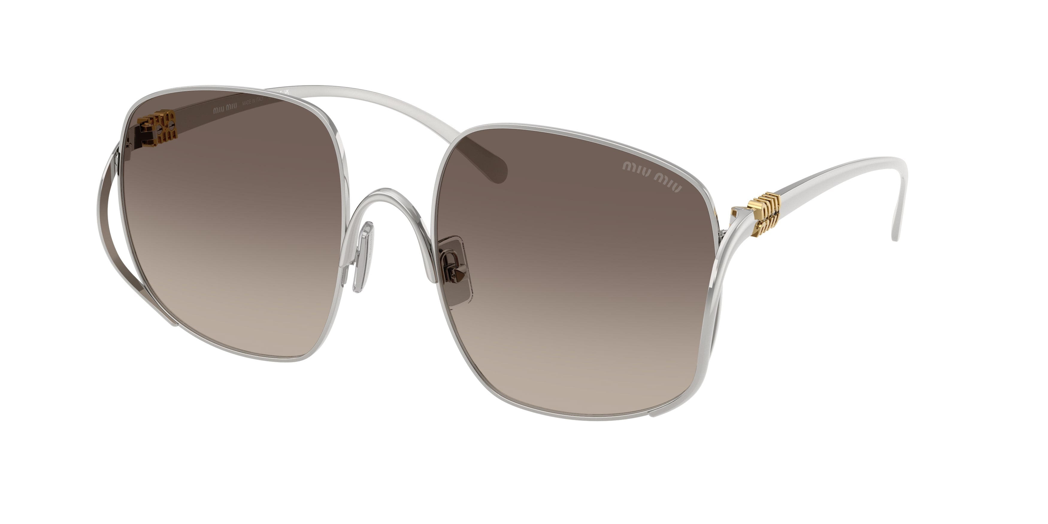 8056262534724 - Damen MU A57S  1BC30S Sonnenbrillen Metall Silber Grau Quadratisch Normal Schattiert