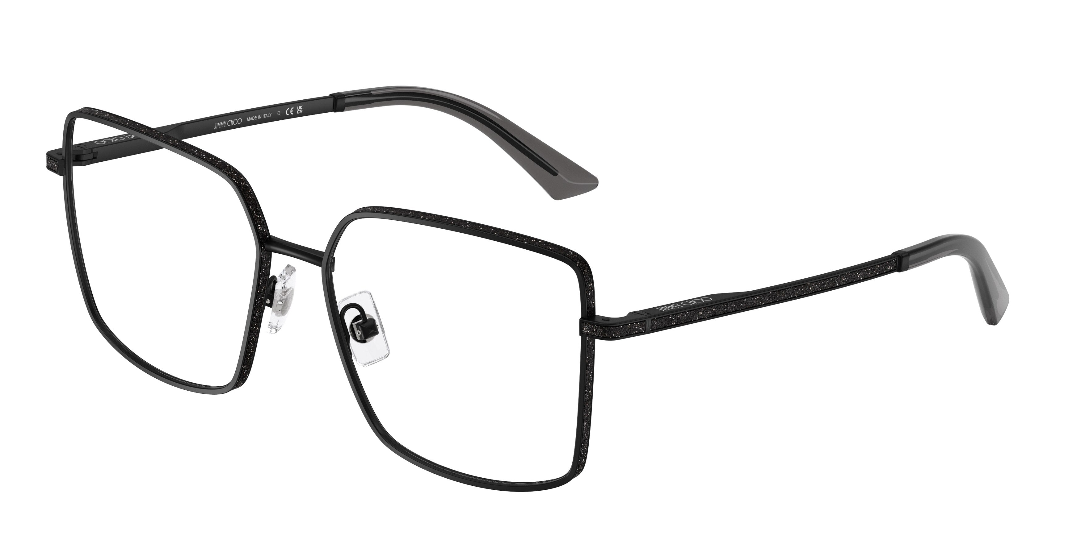 8056262566565 - Damen JC2017J  3001 Optische Fassungen Metall Schwarz Transparent Quadratisch Normal