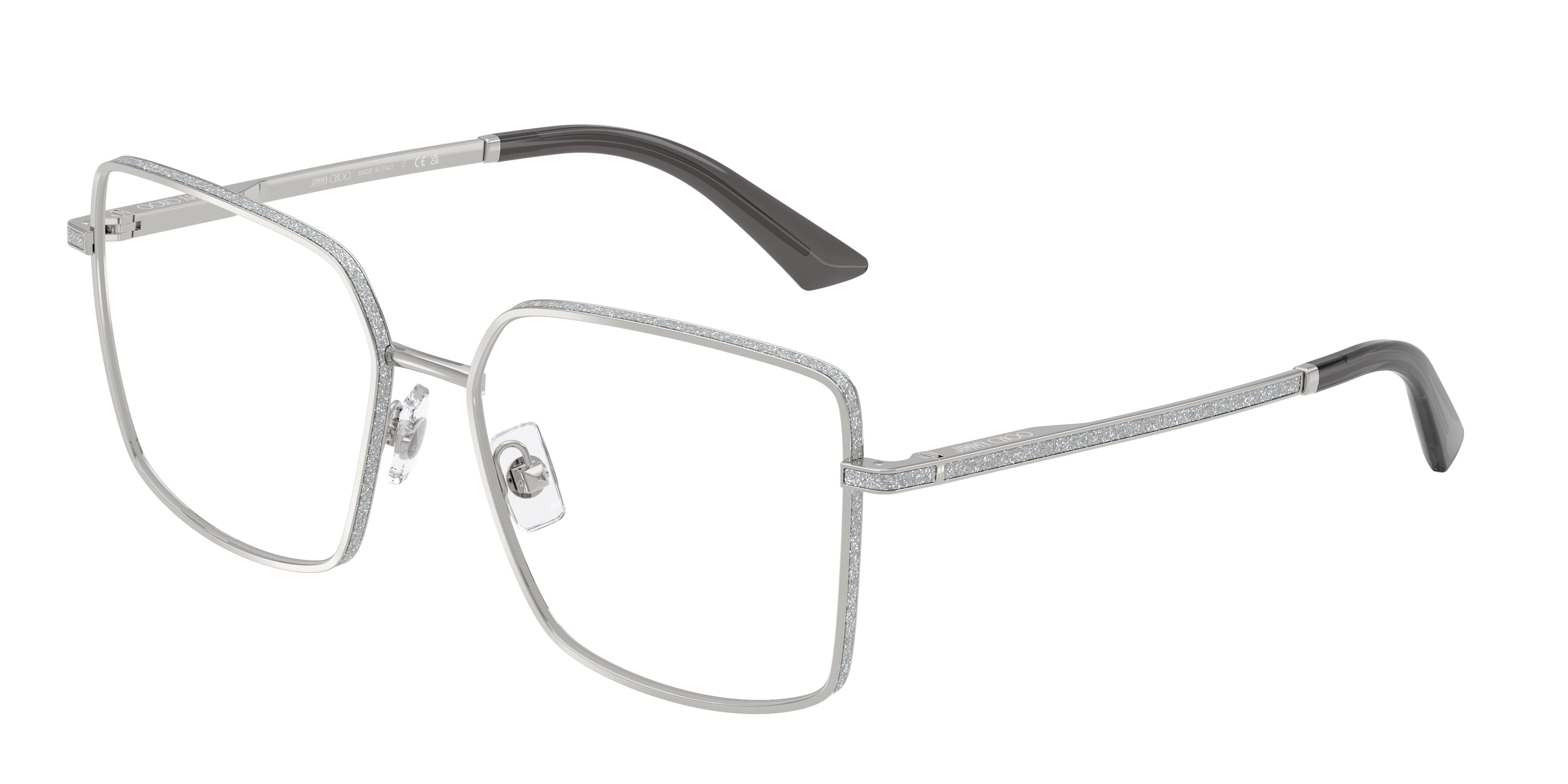 8056262566589 - Damen JC2017J  3002 Optische Fassungen Metall Silber Transparent Quadratisch Normal