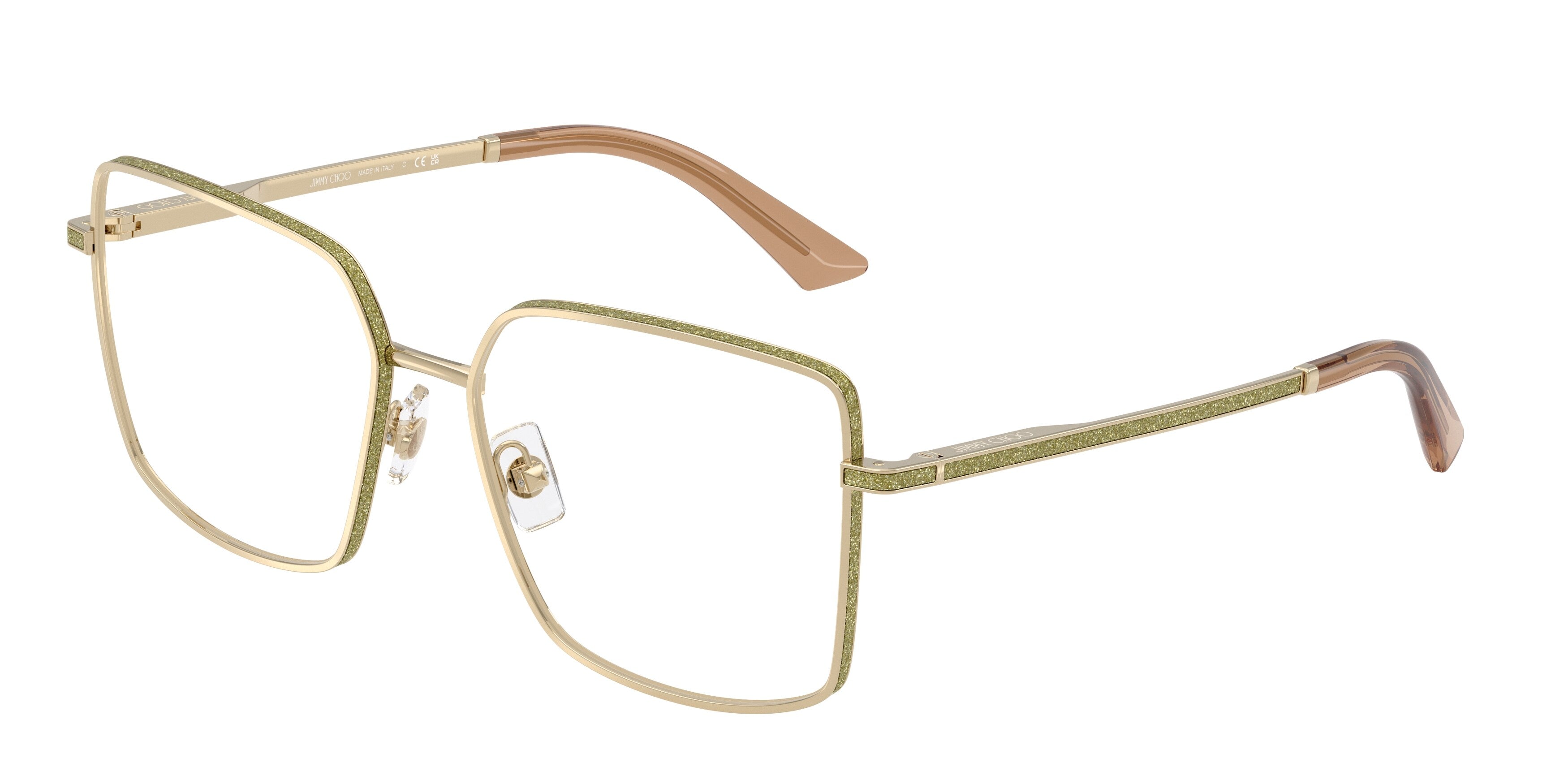 8056262566602 - Damen JC2017J  3006 Optische Fassungen Metall Gold Transparent Quadratisch Normal