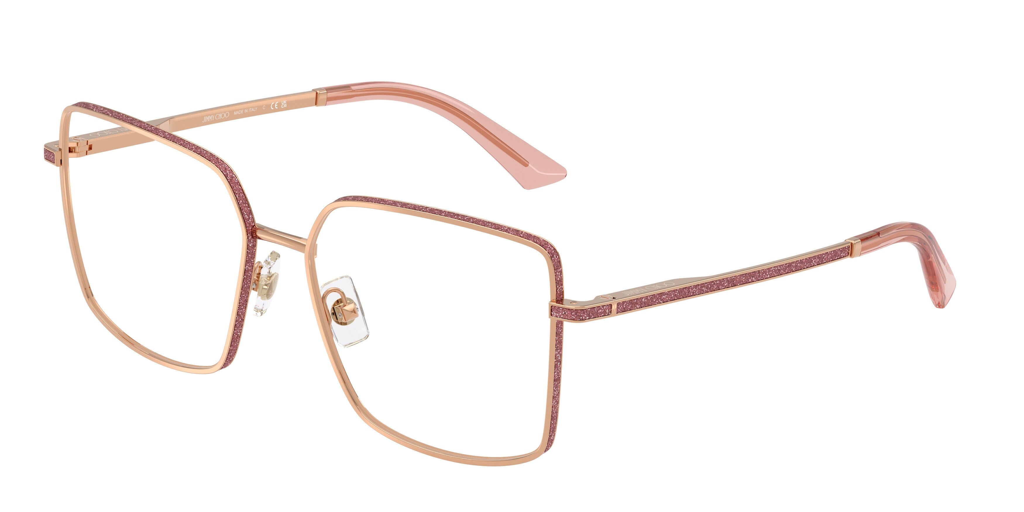 8056262566626 - Damen JC2017J  3008 Optische Fassungen Metall Gold Transparent Quadratisch Normal