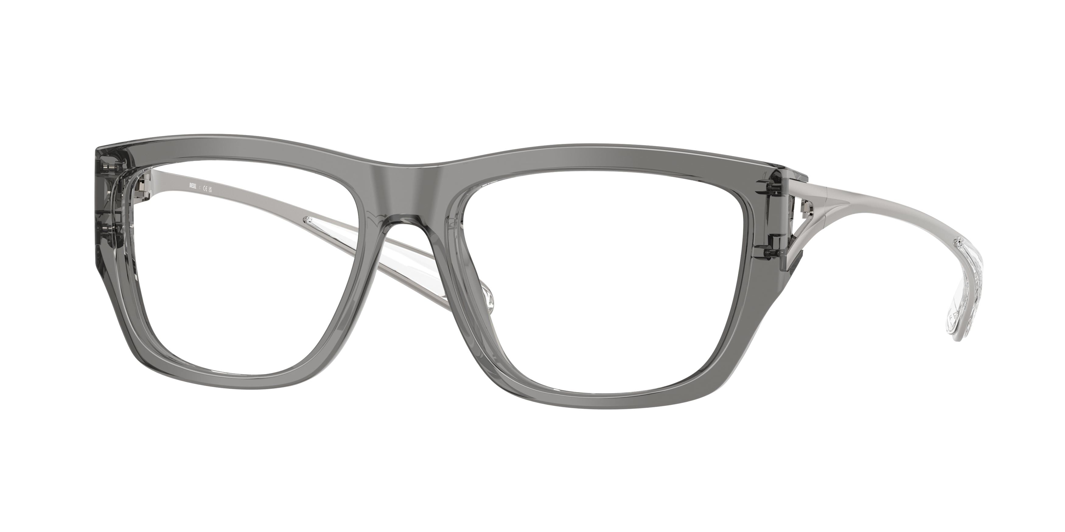 8056262574263 - DIESEL Unisex DL4008  2027 Optische Fassungen Acetat Grau Transparent Quadratisch Normal