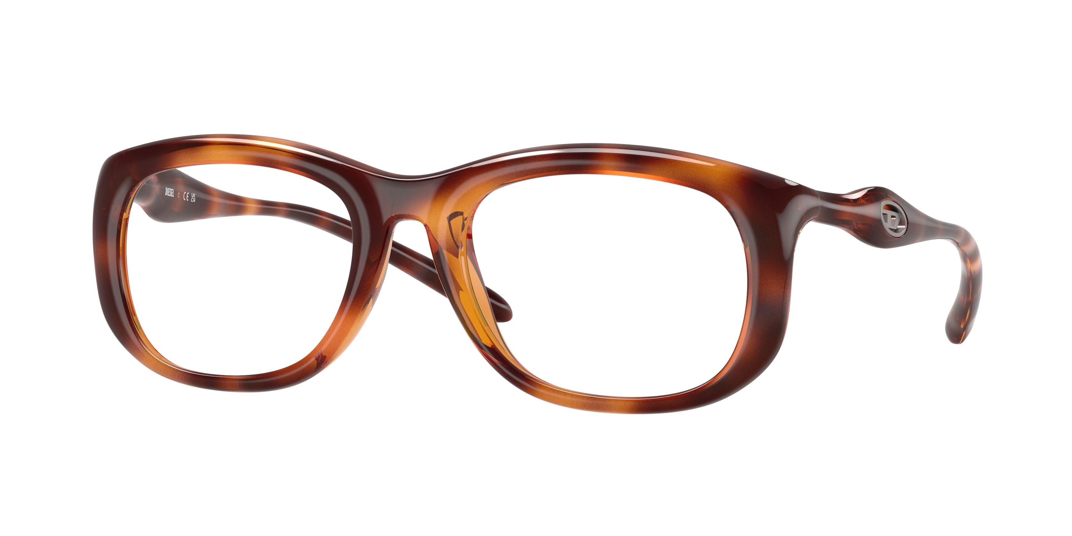 8056262578858 - DIESEL Unisex DL6006U  2003 Optische Fassungen Injiziert Schildkröte Transparent Rund Normal