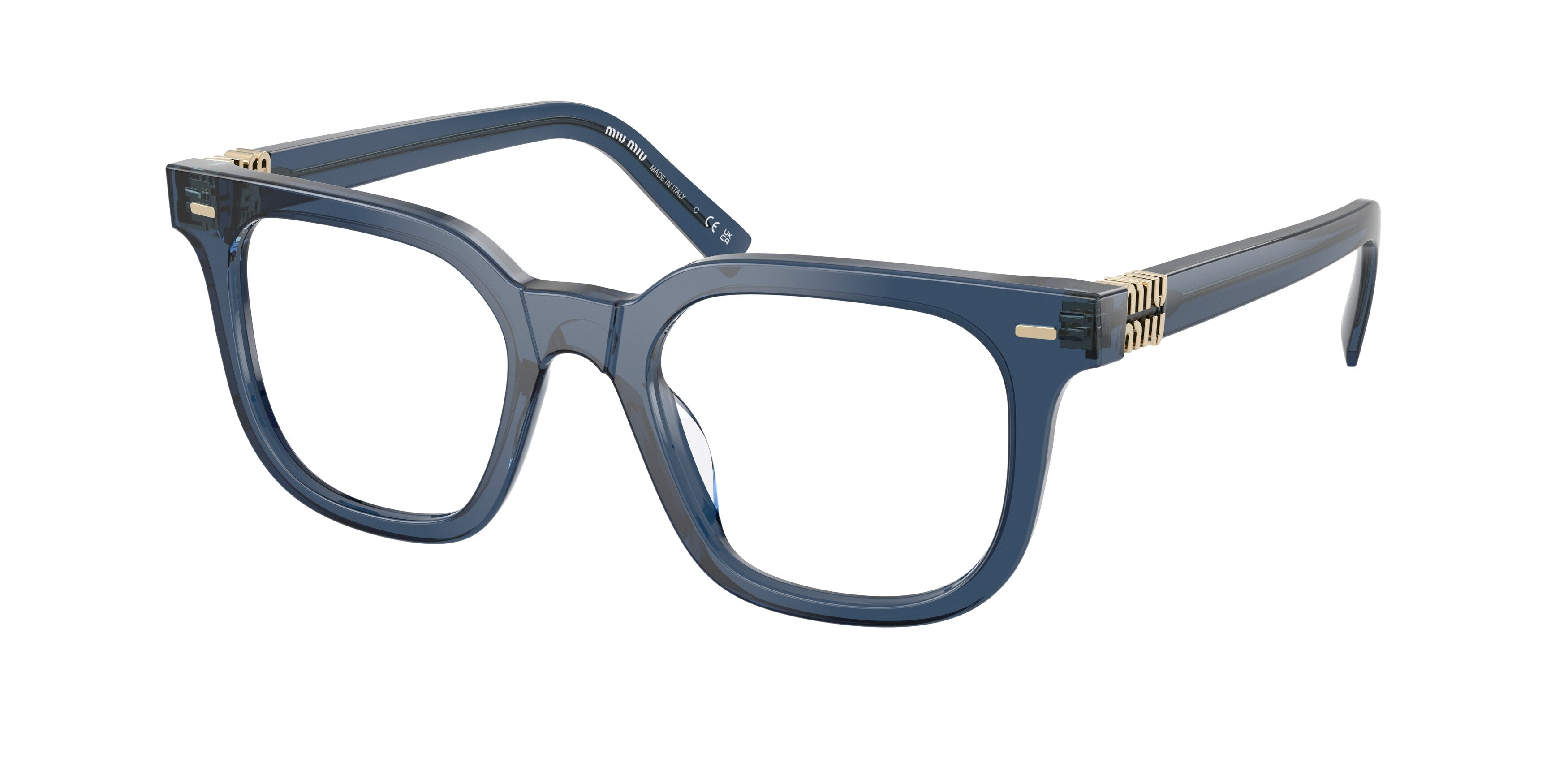 8056262579008 - Damen MU 06XV  08Q1O1 Optische Fassungen Acetat Blau Transparent Quadratisch Normal