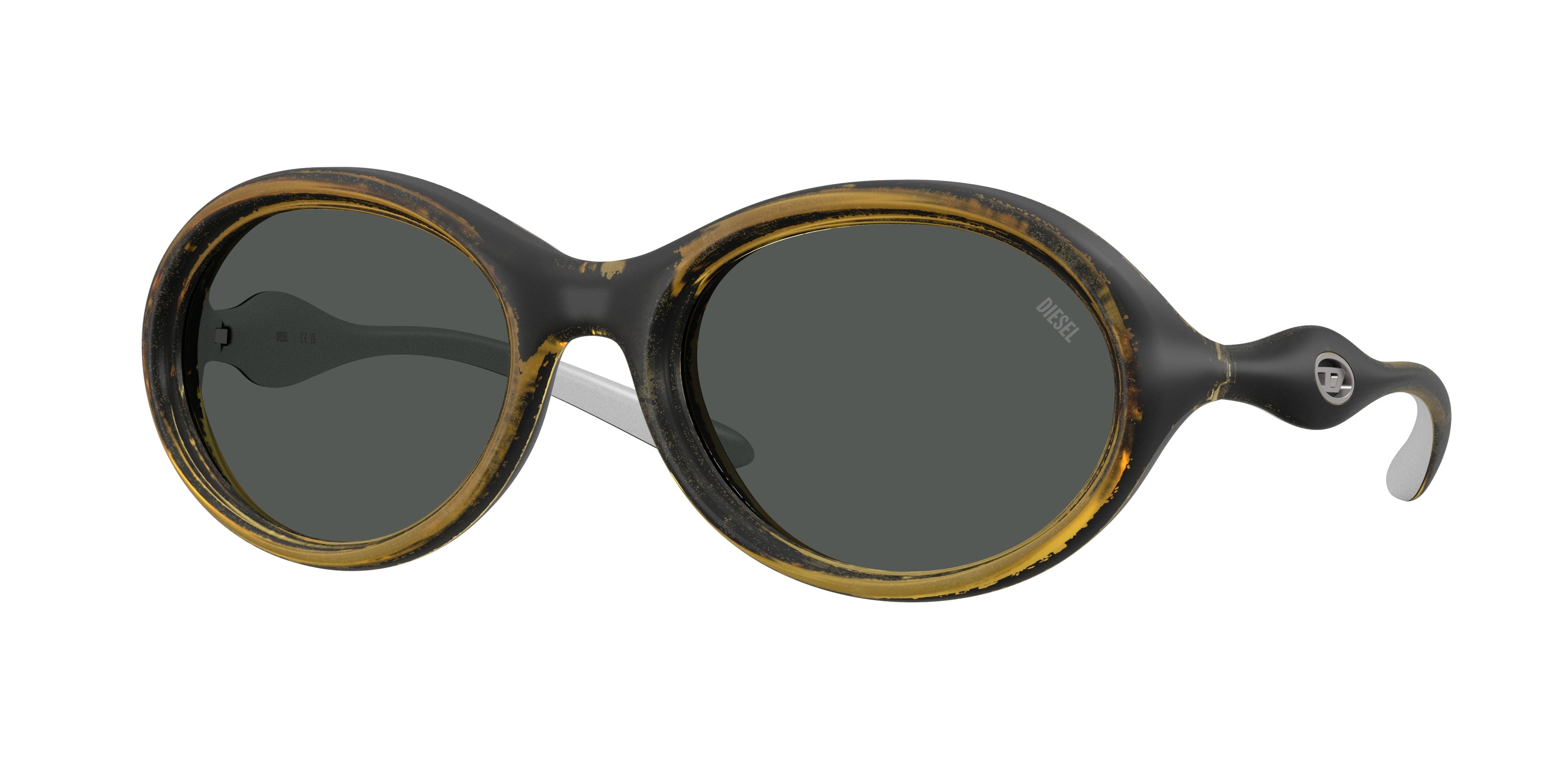 8056262579312 - DIESEL Unisex DL3009U 203087 Sonnenbrillen Injiziert Gelb Grau Rund Normal 8056262579312 - DIESEL Unisex DL3009U 203087 Sonnenbrillen Injiziert Gelb Grau Rund Normal