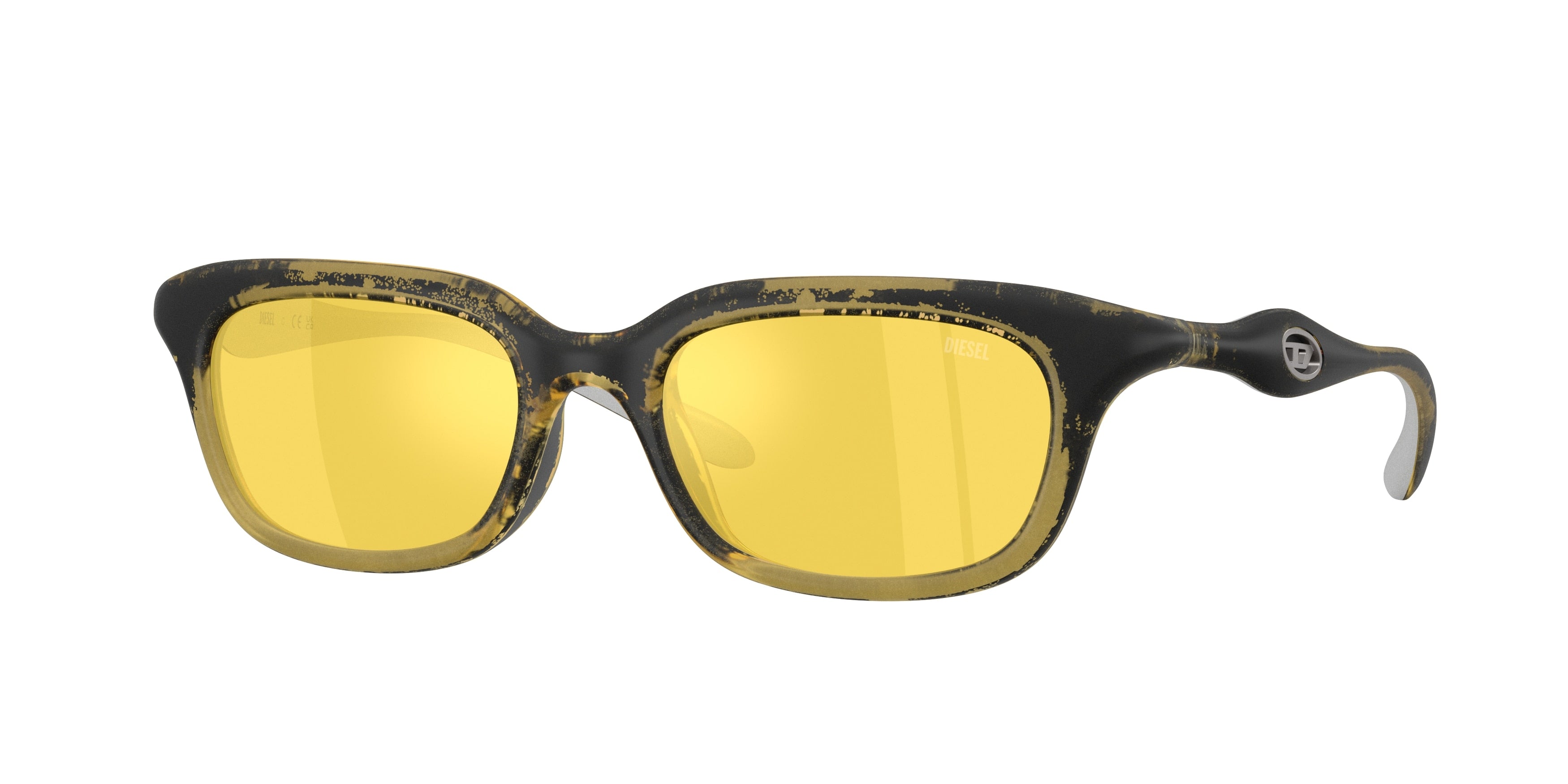 8056262579800 - DIESEL Unisex DL3013U 2030V9 Sonnenbrillen Injiziert Gelb Gelb Quadratisch Normal 8056262579800 - DIESEL Unisex DL3013U 2030V9 Sonnenbrillen Injiziert Gelb Gelb Quadratisch Normal
