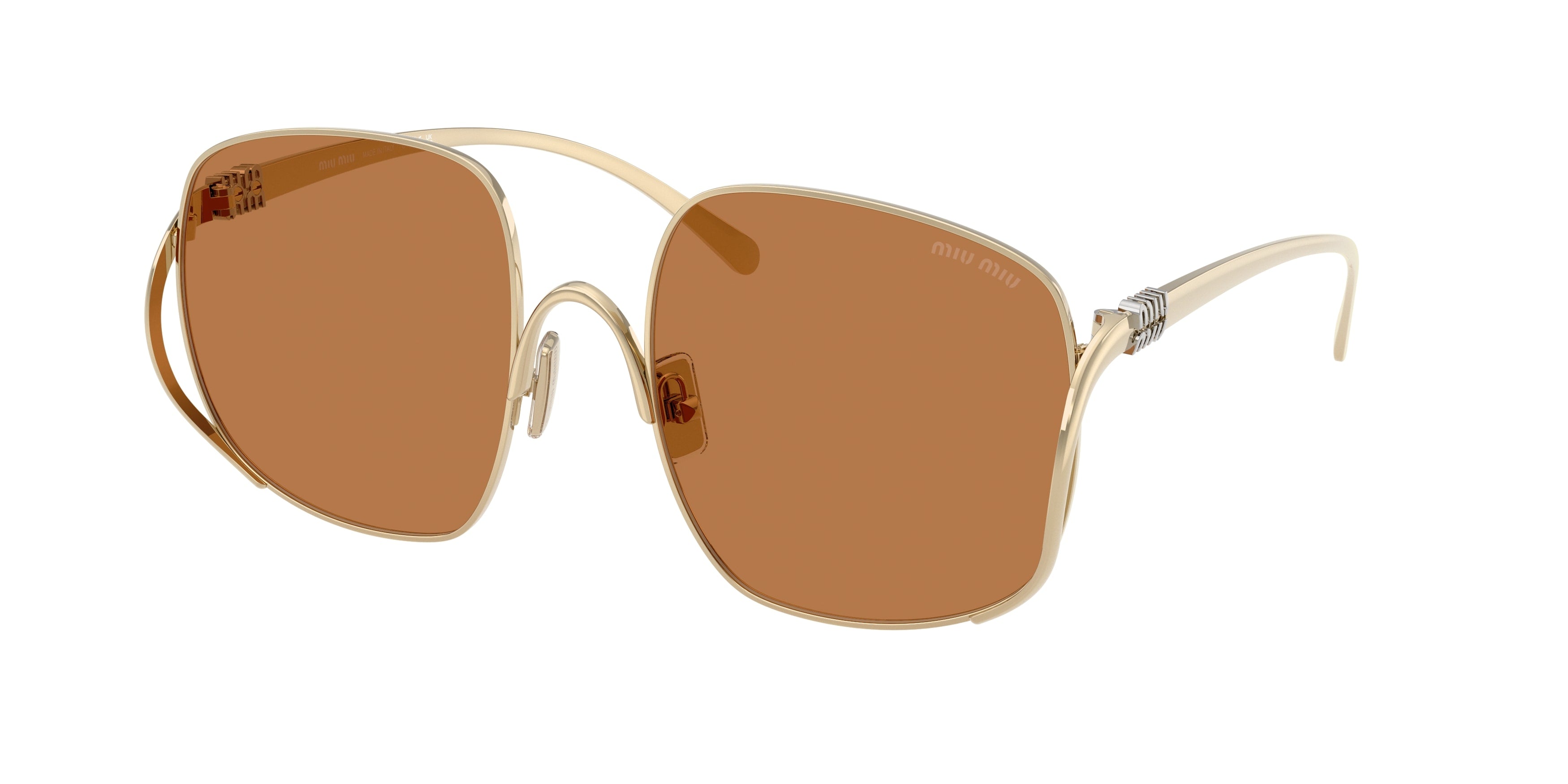 8056262582305 - Damen MU A57S  ZVN90Q Sonnenbrillen Metall Gold Braun Quadratisch Normal 8056262582305 - Damen MU A57S  ZVN90Q Sonnenbrillen Metall Gold Braun Quadratisch Normal