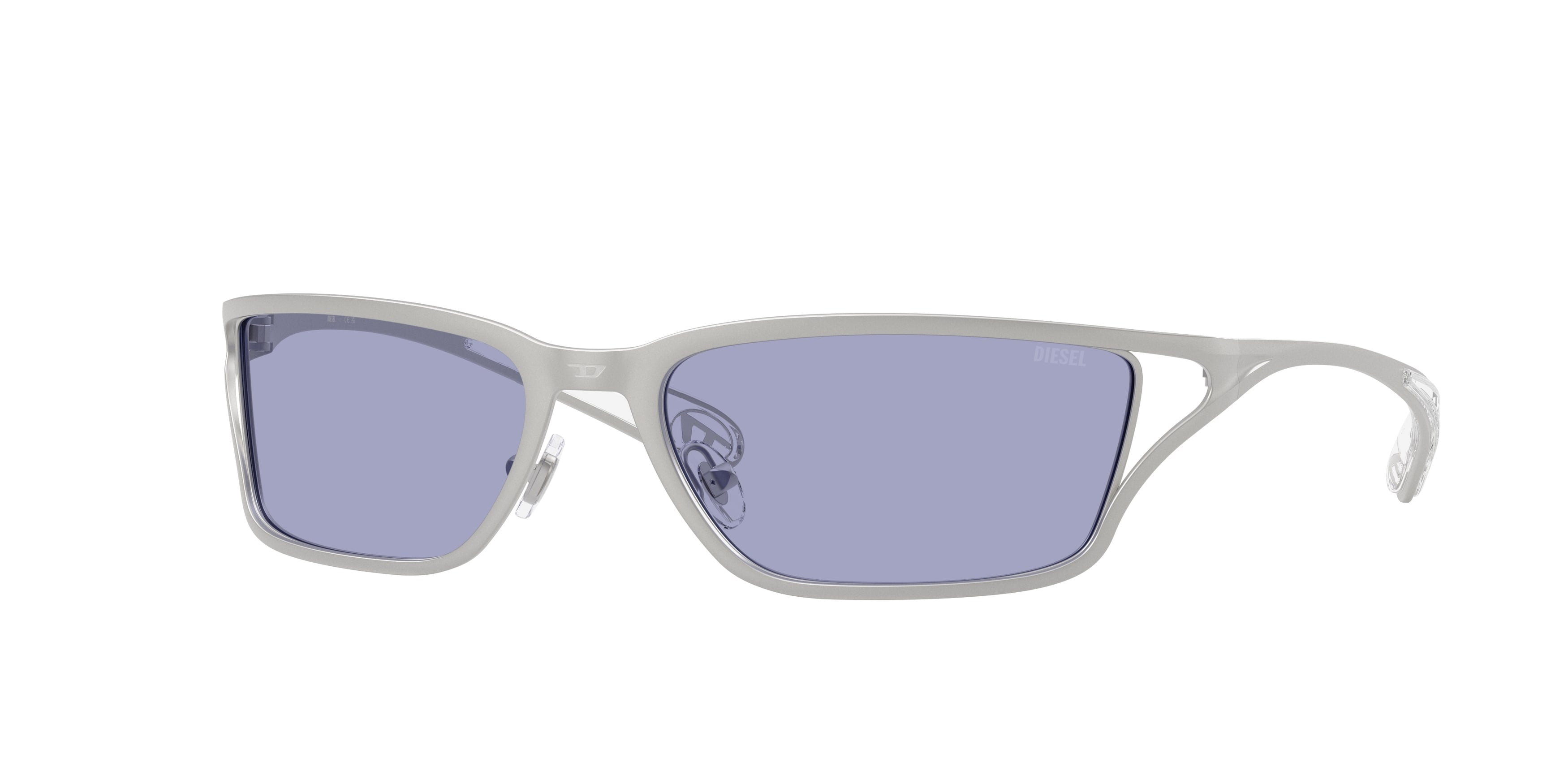 8056262595299 - DIESEL Unisex DL1015 10071A Sonnenbrillen Metall Silber Violett Quadratisch Normal 8056262595299 - DIESEL Unisex DL1015 10071A Sonnenbrillen Metall Silber Violett Quadratisch Normal