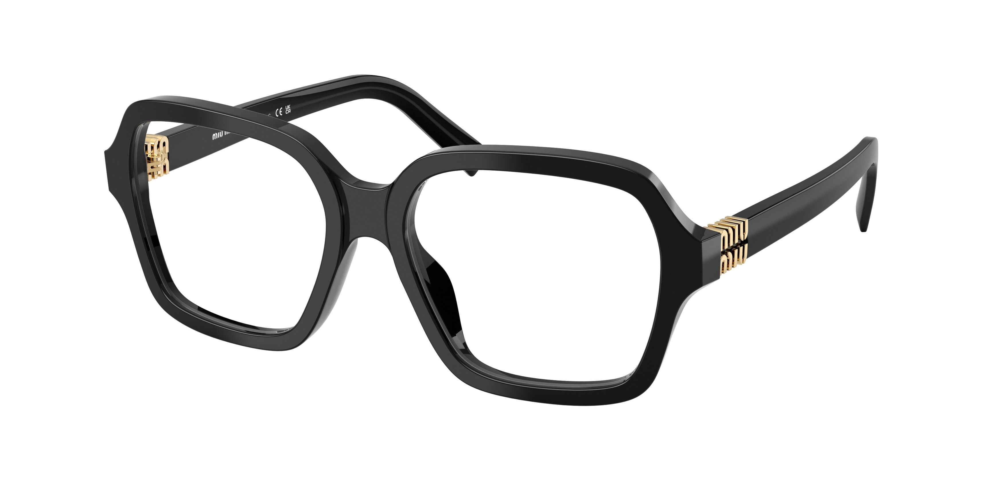 8056262600238 - Damen MU 03YV  16K1O1 Optische Fassungen Acetat Schwarz Transparent Quadratisch Normal