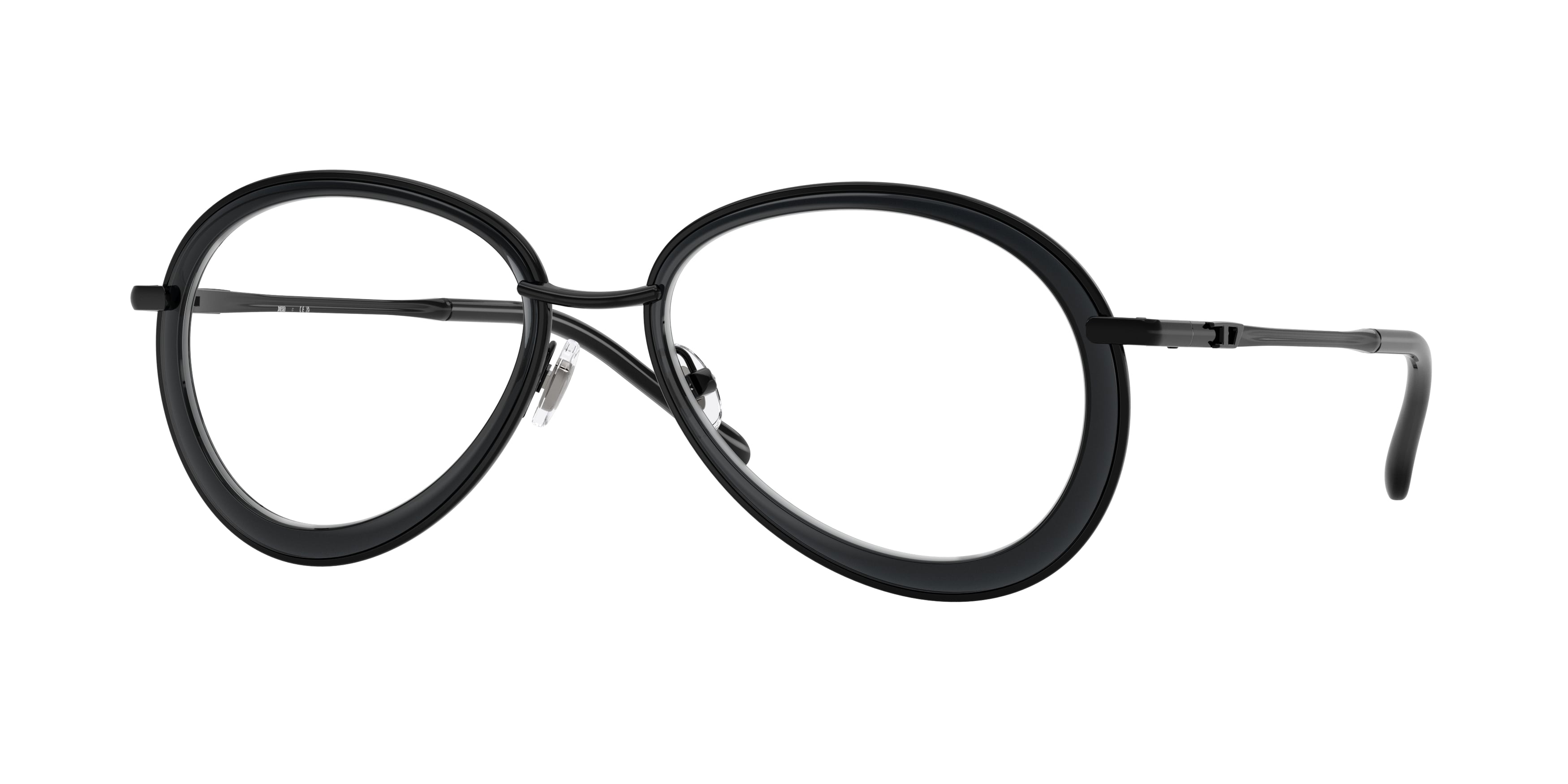8056262623244 - DIESEL Unisex DL5007  1002 Optische Fassungen Metall Schwarz Transparent Rund Normal