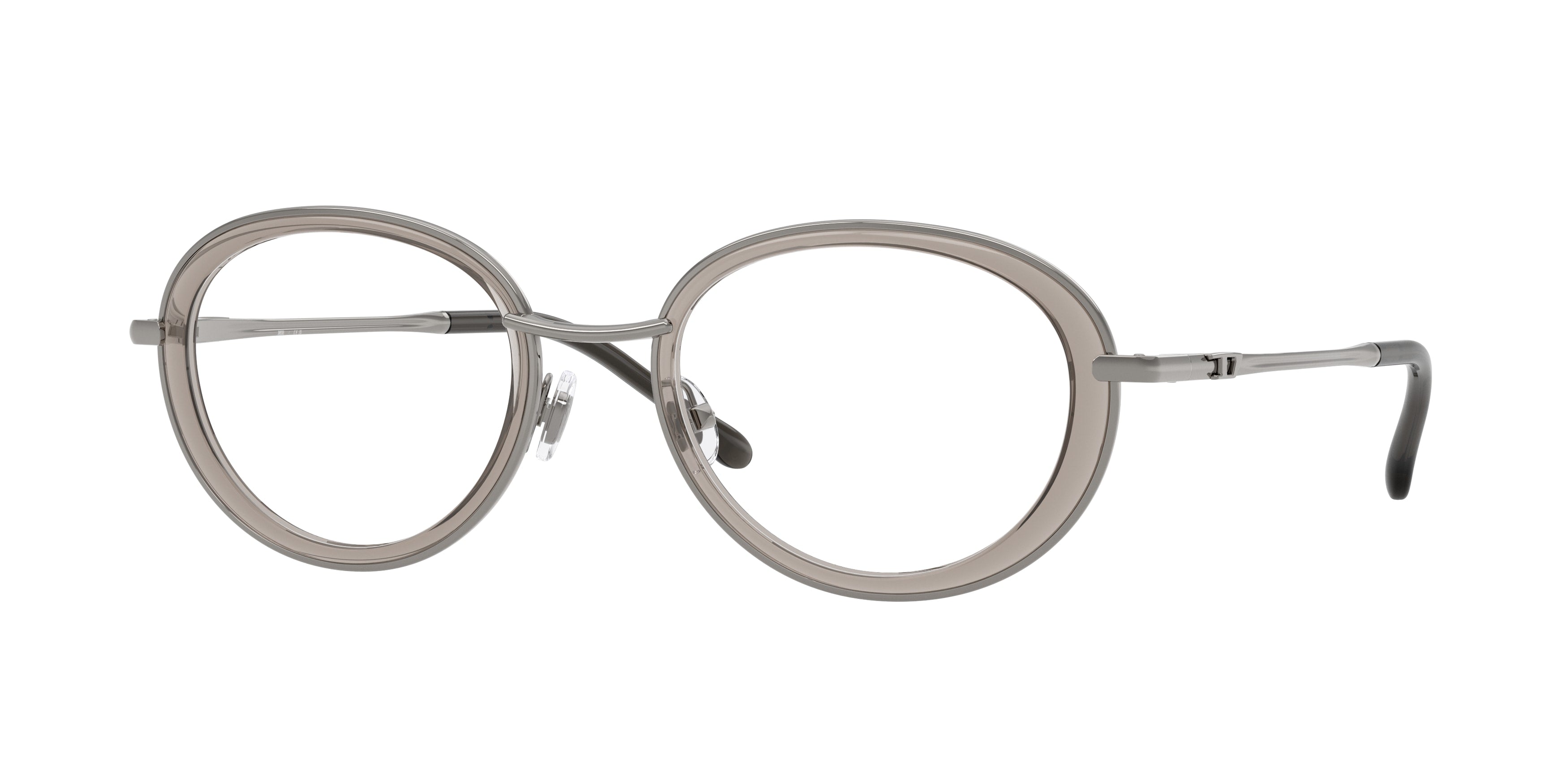 8056262625514 - DIESEL Unisex DL5010  1003 Optische Fassungen Metallo Grigio Trasparente Rotonda Normale