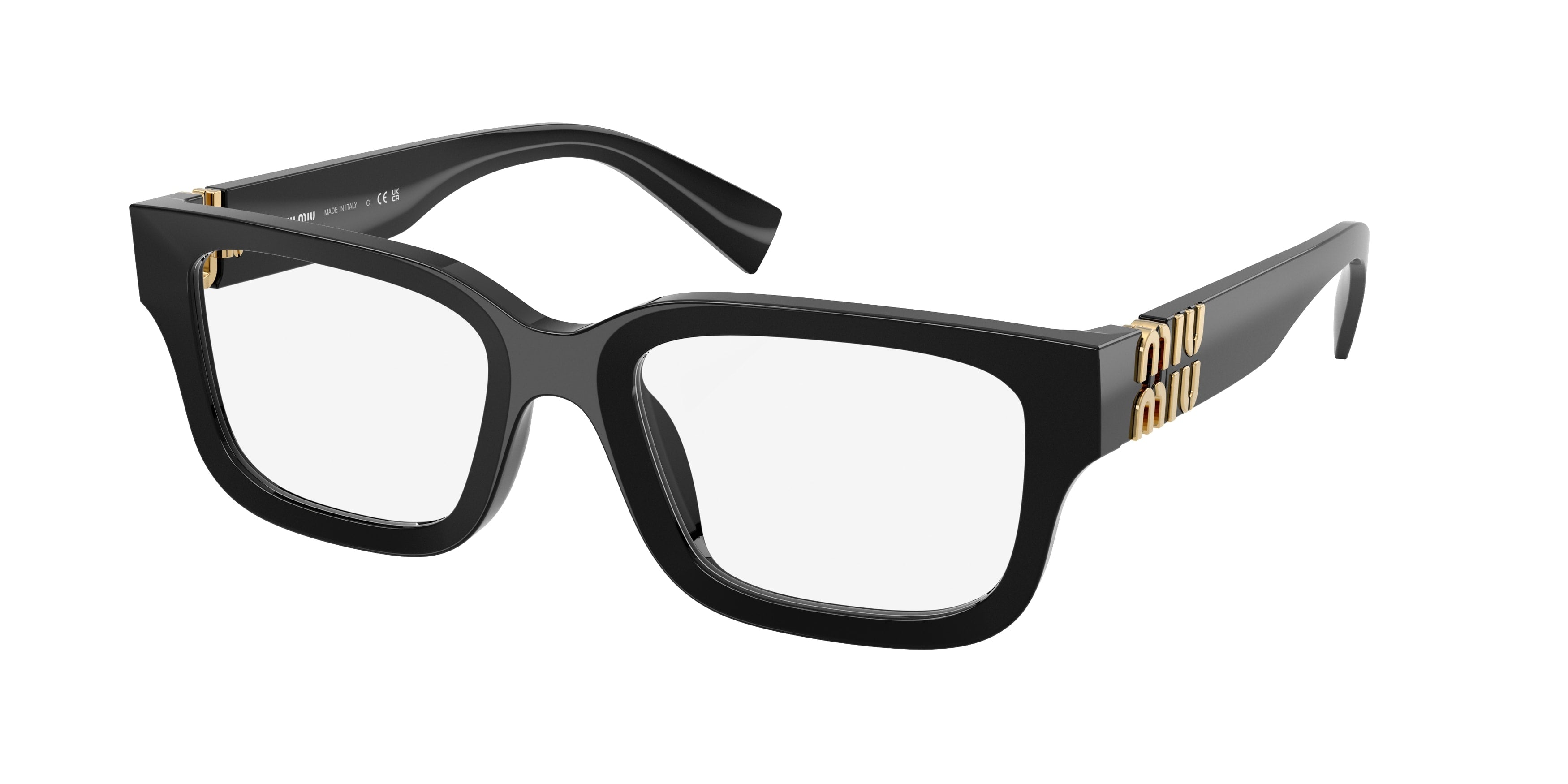 8056262627334 - Damen MU 02YV  16K1O1 Optische Fassungen Acetat Schwarz Transparent Quadratisch Normal