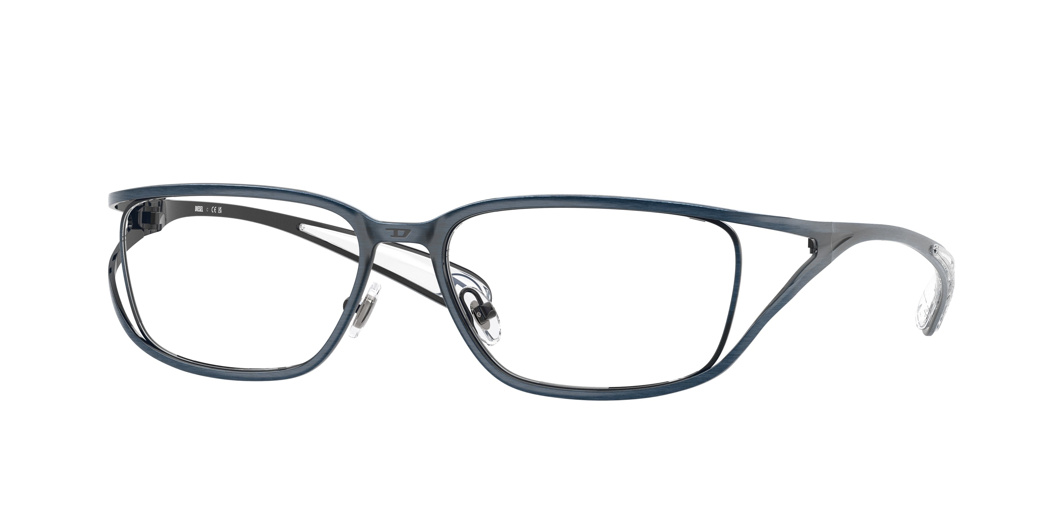 8056262661512 - DIESEL Unisex DL5006 1024 Optische Fassungen Metall Blau Transparent Quadratisch Normal 8056262661512 - DIESEL Unisex DL5006 1024 Optische Fassungen Metall Blau Transparent Quadratisch Normal