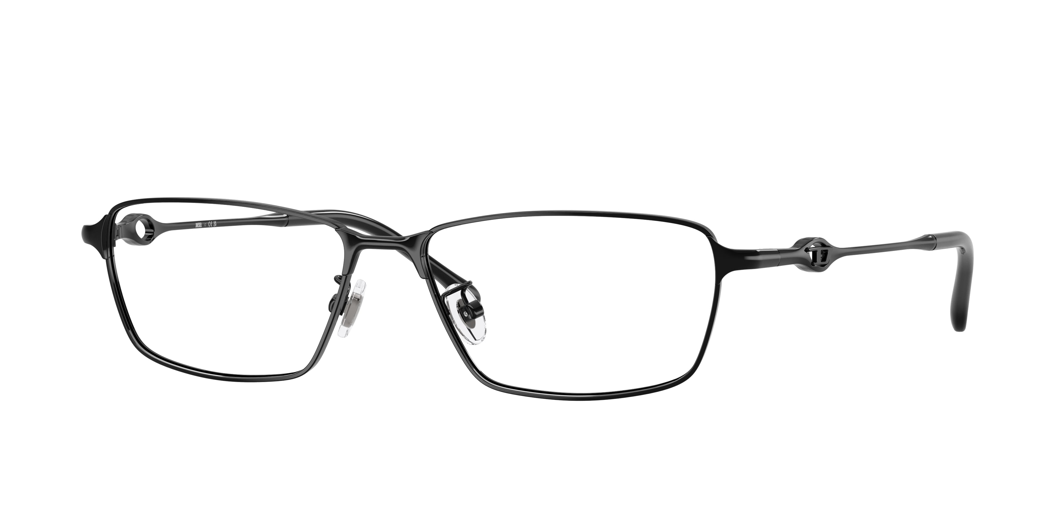 8056262665688 - DIESEL Herren DL5008D  1002 Optische Fassungen Metall Schwarz Transparent Quadratisch Normal