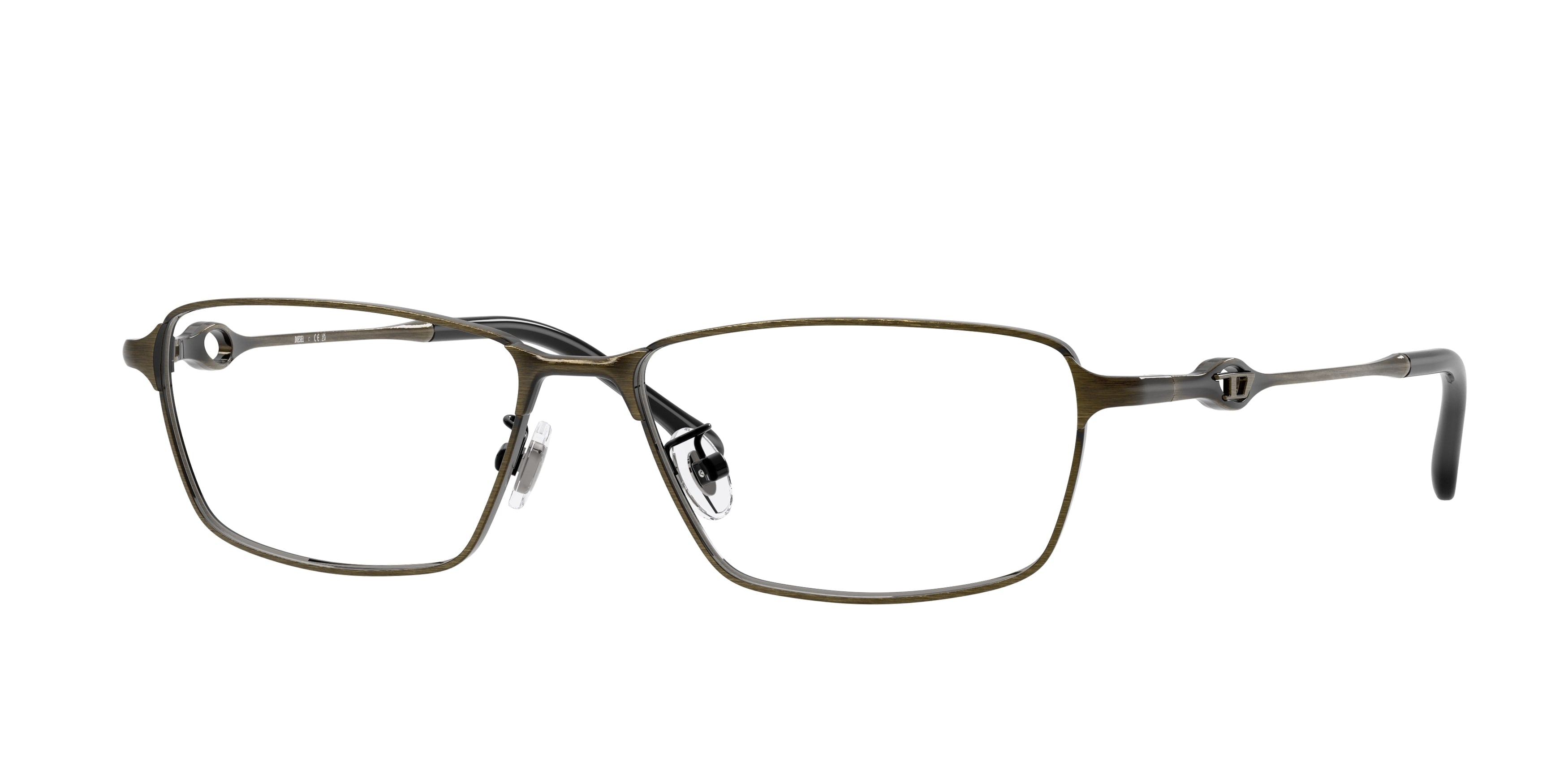 8056262665695 - DIESEL Herren DL5008D  1029 Optische Fassungen Metall Grün Transparent Quadratisch Normal