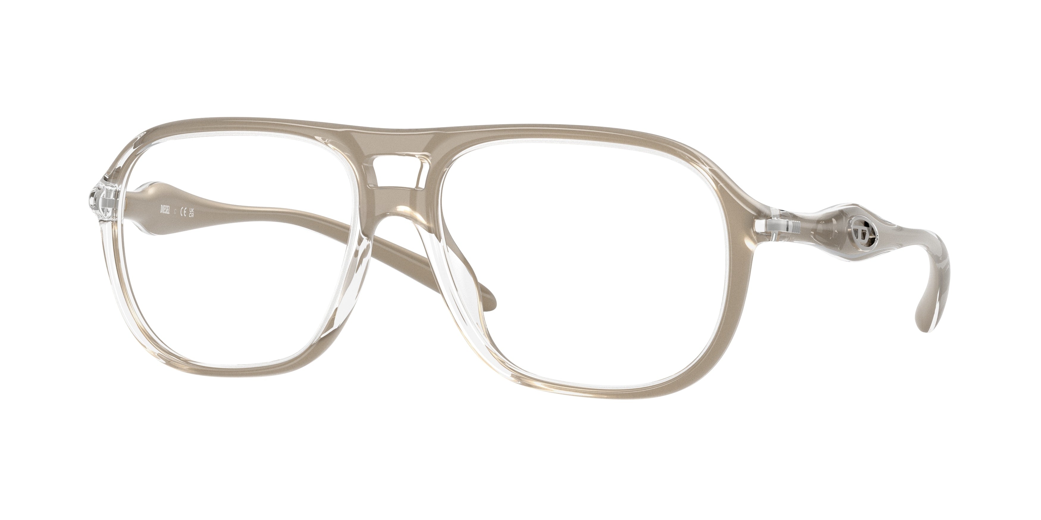 8056262723739 - DIESEL Unisex DL6008U  2035 Optische Fassungen Injiziert Grün Transparent Rund Normal