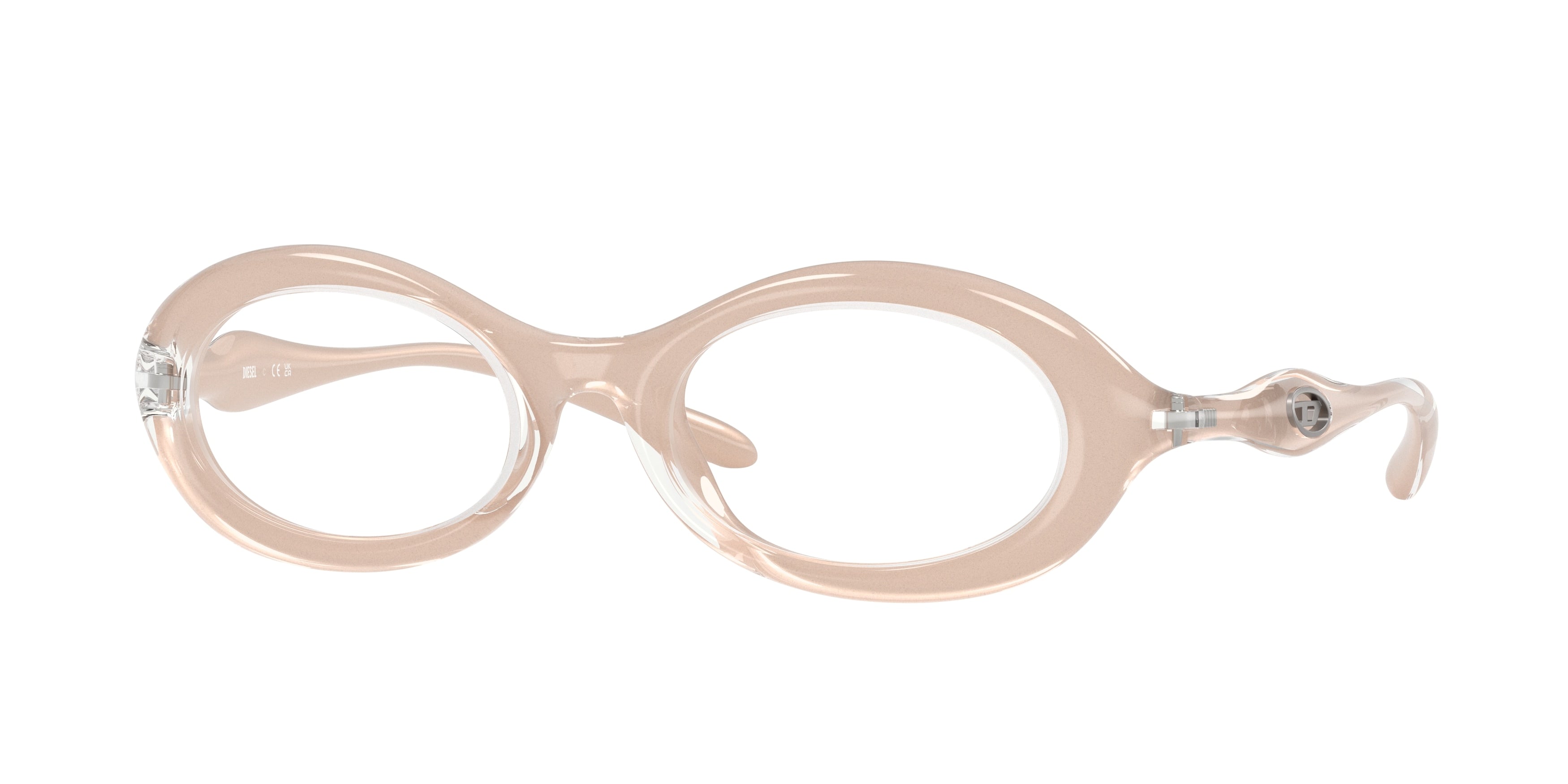 8056262724323 - DIESEL Unisex DL6005U  2034 Optische Fassungen Injiziert Braun Transparent Rund Normal