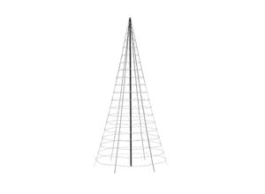 8056326676889 - Light Tree - 4 Meters Flag-pole Tree with 750 RGB + Warm White LEDs Black Wire Pole Included