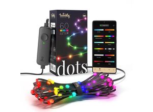 8056326677909 - Dots – App-gesteuerte LED-Lichterkette mit 60 rgb (16 Millionen Farben) LEDs 3 Meter Schwarzes Kabel USB-gespeist Innen Smart Home Dekoration