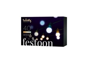 8056326678272 - Festoon Vernetzte Lichterkette IP44 20m 40 LEDs (Gold & Silber Edition) - Twinkly