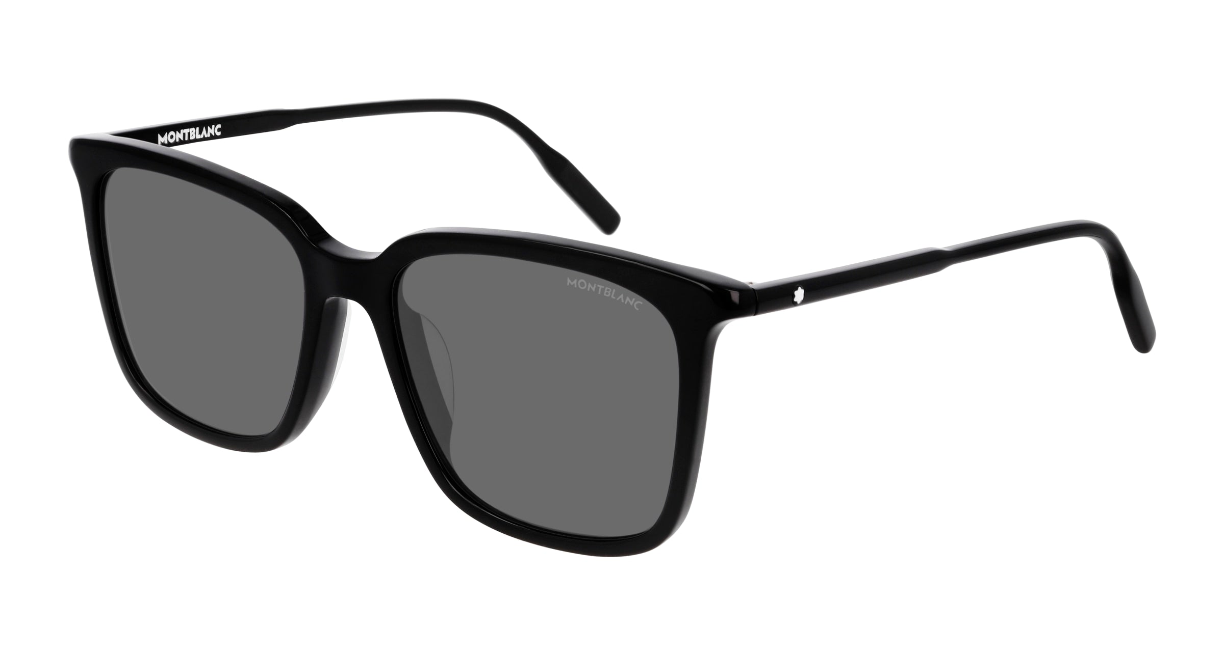 8056376306316 - Herren MB0084SK 001 Gläser SONNENBRILLEN Acetat Schwarz Grau Quadratisch