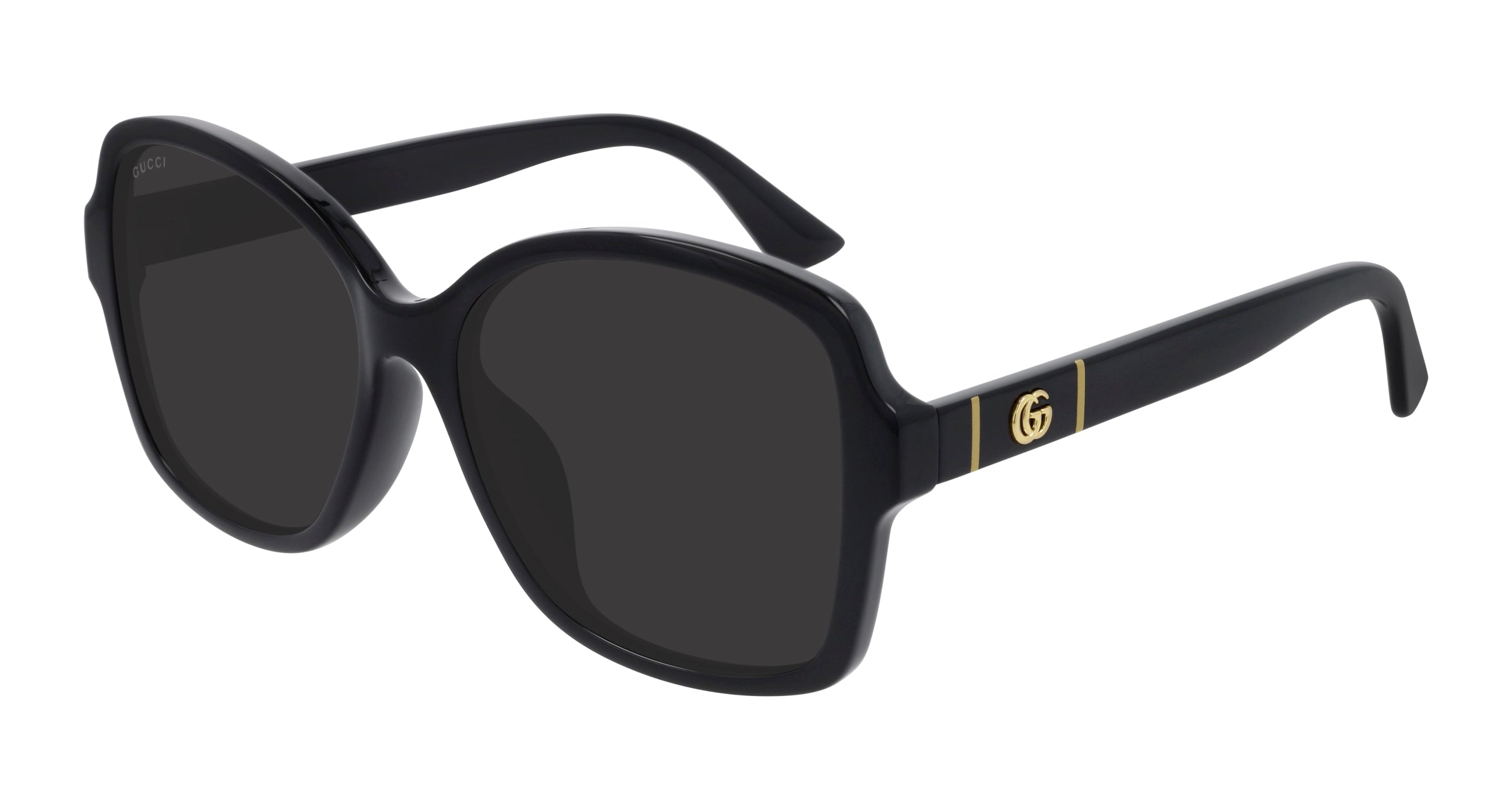 8056376322880 - Damen GG0765SA 002 Gläser SONNENBRILLEN Acetat Schwarz Grau Quadratisch Normal