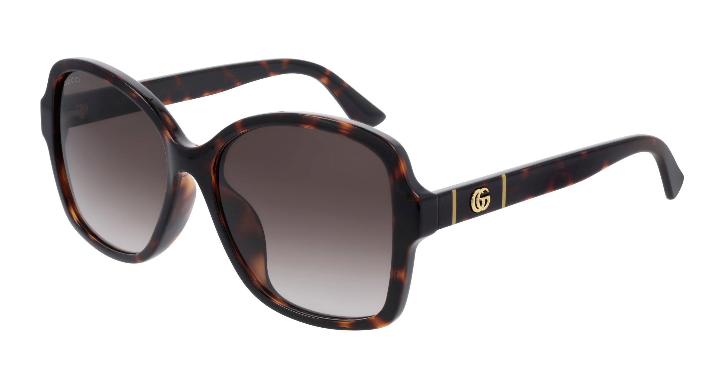 8056376322897 - Damen GG0765SA 003 Gläser SONNENBRILLEN Acetat Havanna Braun Quadratisch Normal Schattiert