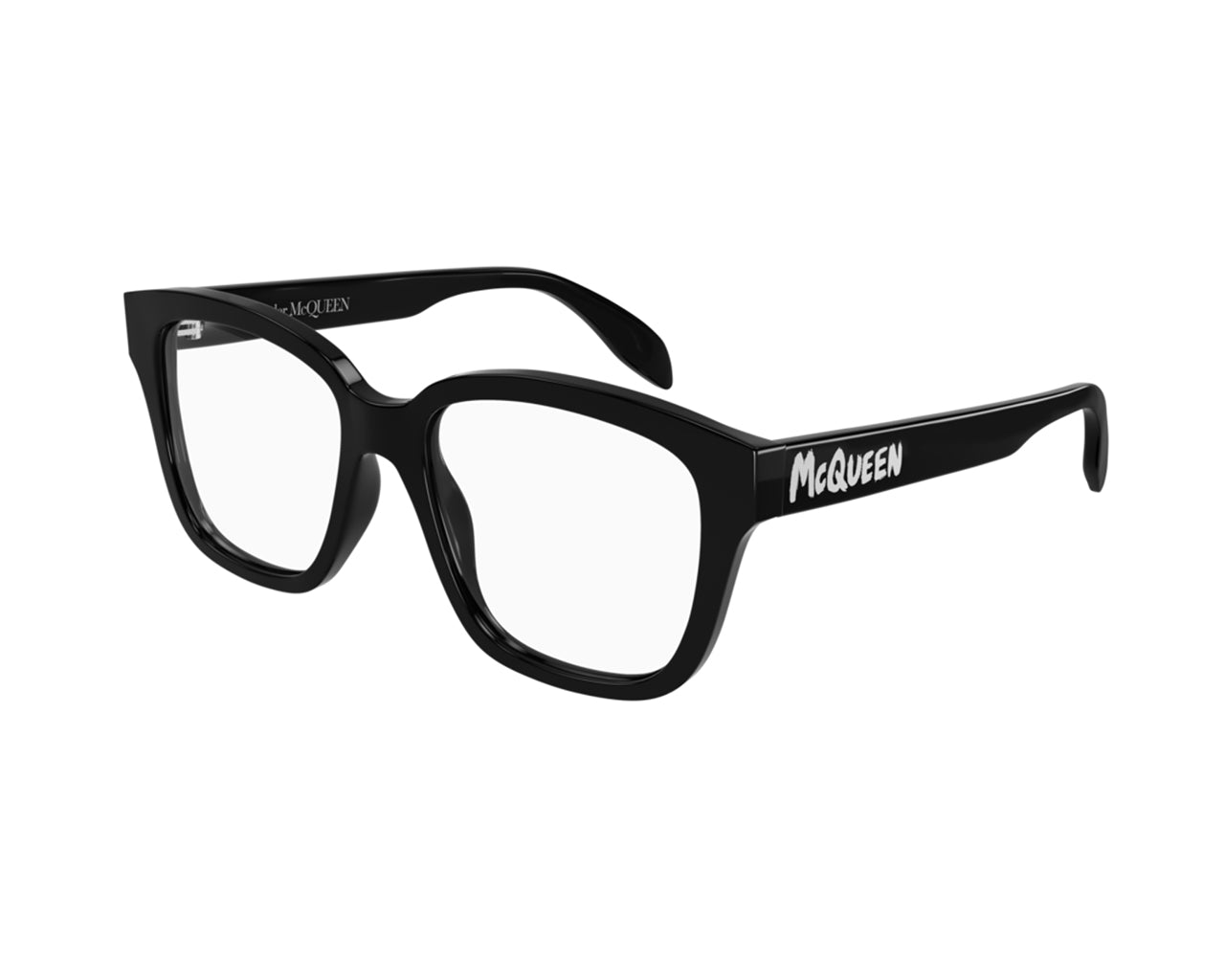 8056376376067 - Alexander McQueen Damen AM0333O 001 Rahmen von BRILLEN Acetat Schwarz  Quadratisch