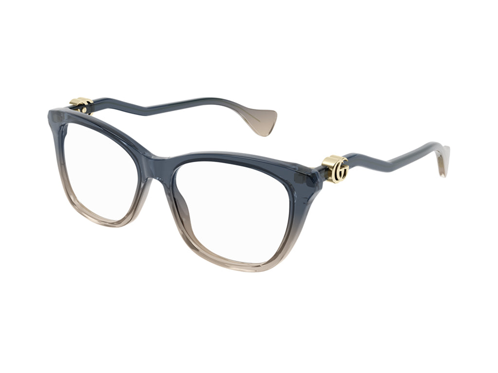 8056376378467 - Damen GG1012O 002 Rahmen von BRILLEN Acetat Blau Transparent Quadratisch