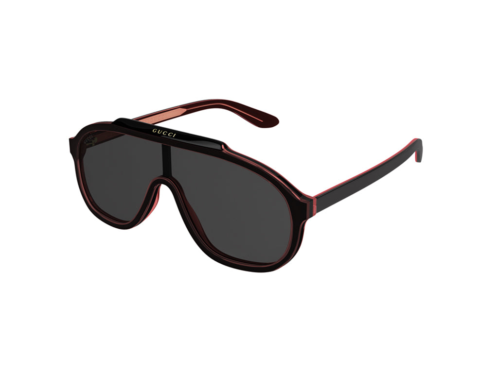 8056376380538 - Herren GG1038S 001 Gläser SONNENBRILLEN Acetat Schwarz Grau Maske Normal