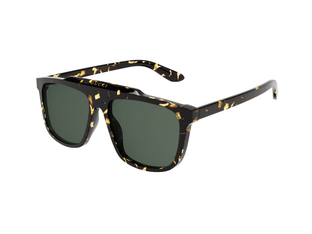 8056376380583 - Herren GG1039S 002 Gläser SONNENBRILLEN Acetat Havanna Grün Hocken Normal