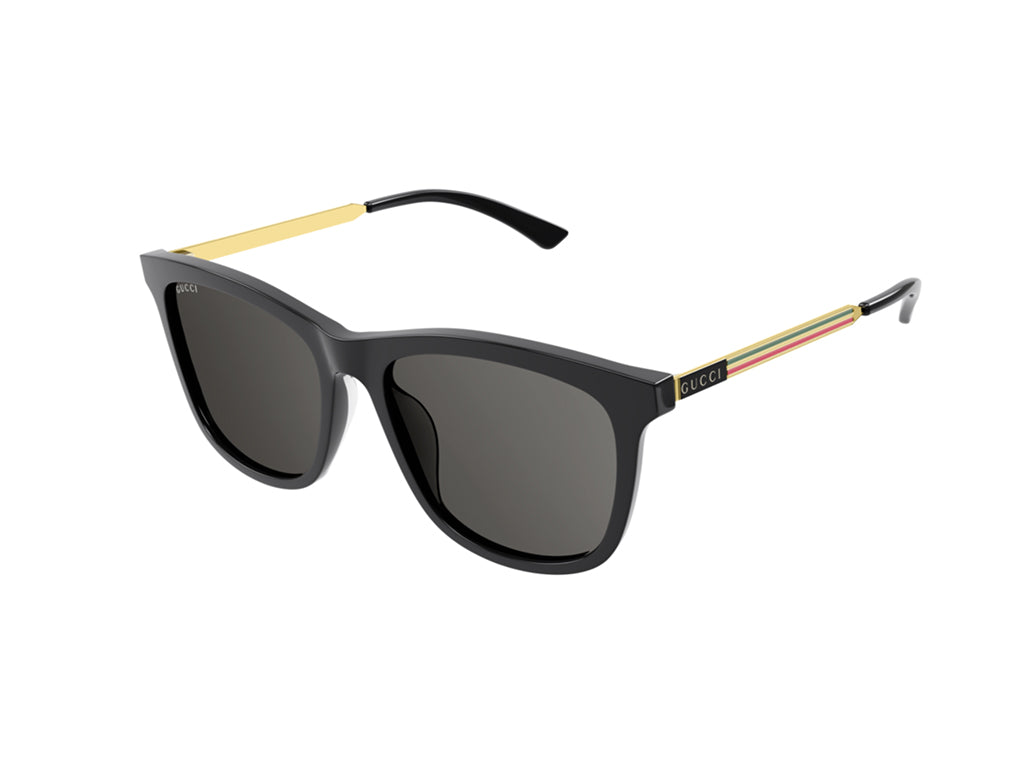 8056376382969 - Herren GG1037SK 001 Gläser SONNENBRILLEN Acetat Schwarz Grau Quadratisch Normal