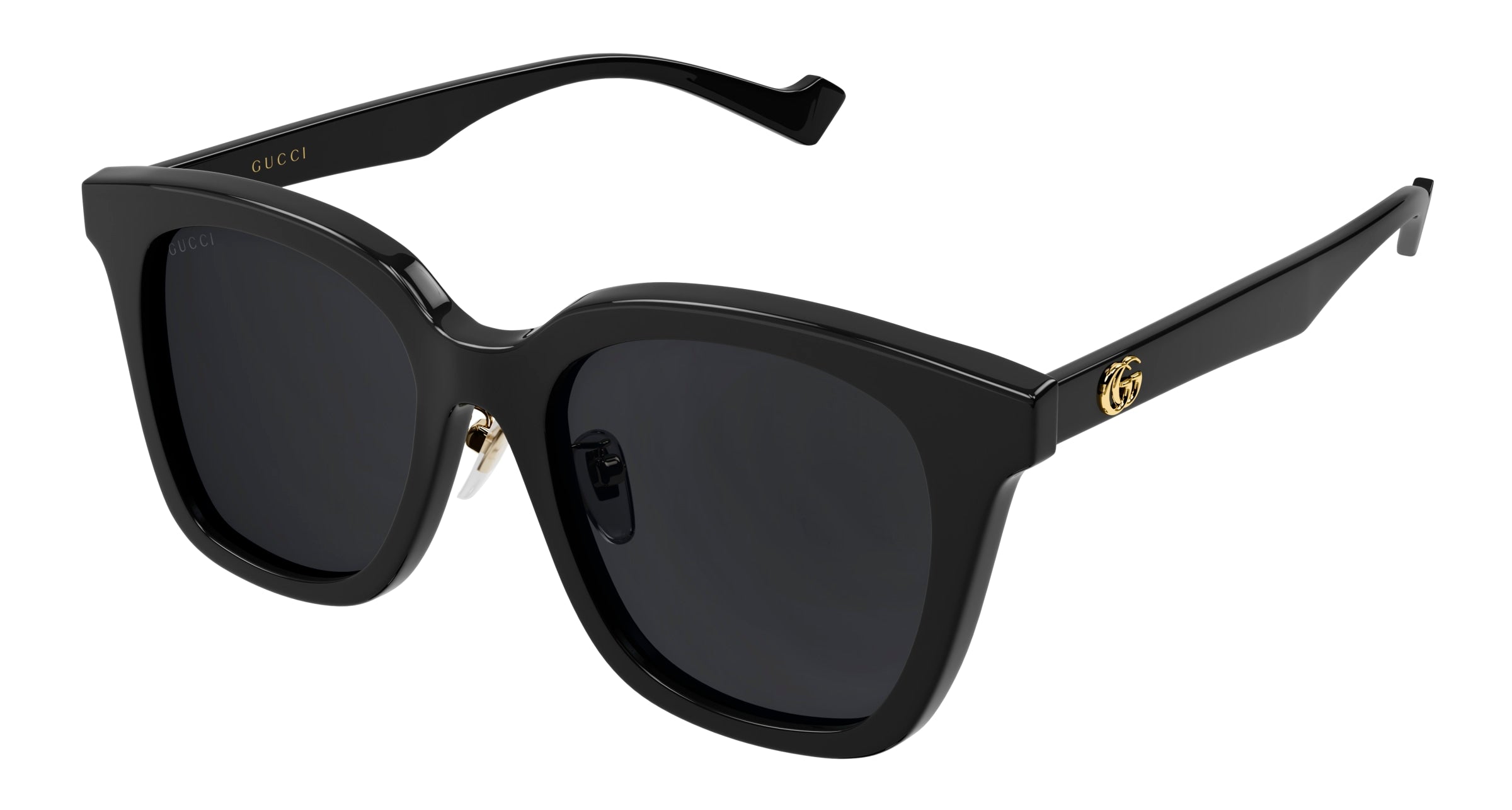 8056376383072 - Damen GG1000SK 001 Gläser SONNENBRILLEN Acetat Schwarz Grau Quadratisch Normal