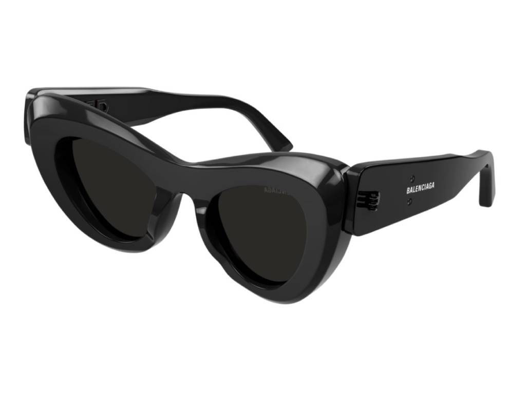 8056376386899 - Damen BB0204S 001 Gläser SONNENBRILLEN Acetat Schwarz Grau Cat Eye