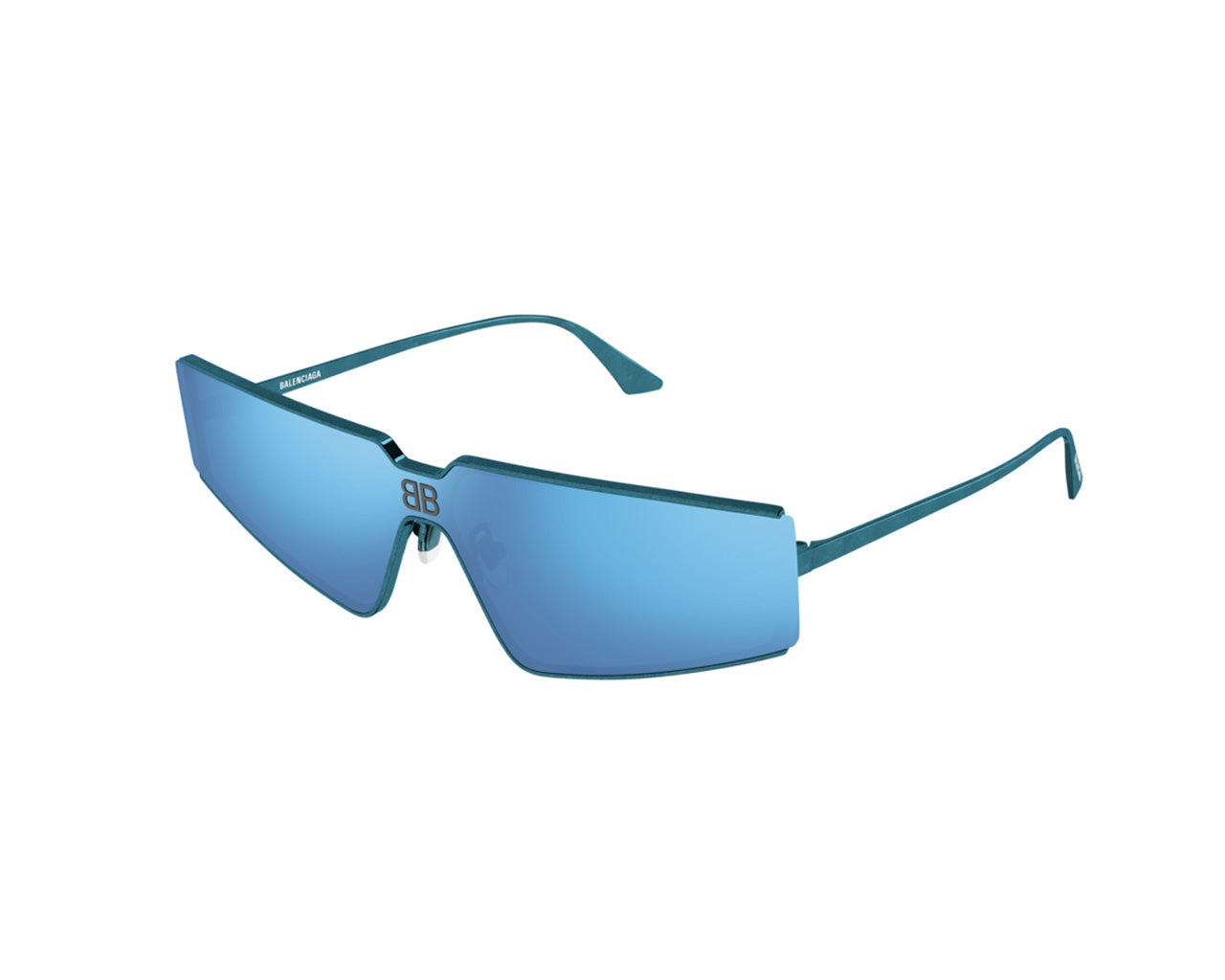 8056376387230 - Unisex BB0192S 003 Gläser SONNENBRILLEN Metall Hellblau Blau Quadratisch Gespiegelt