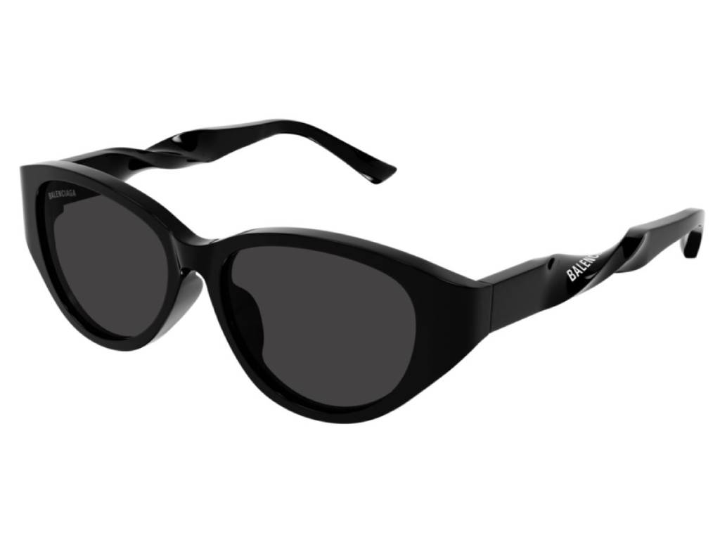 8056376387391 - Damen BB0209SA 001 Gläser SONNENBRILLEN Acetat Schwarz Grau Rund