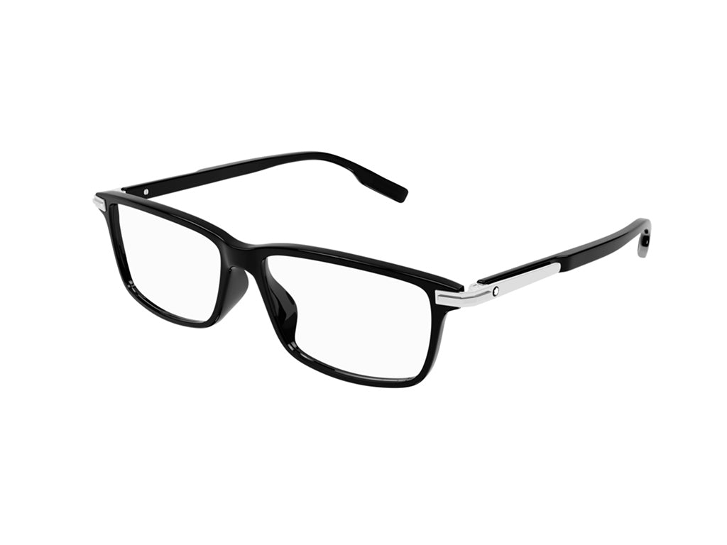 8056376391251 - Herren MB0217O 001 Rahmen von BRILLEN Acetat Schwarz  Quadratisch