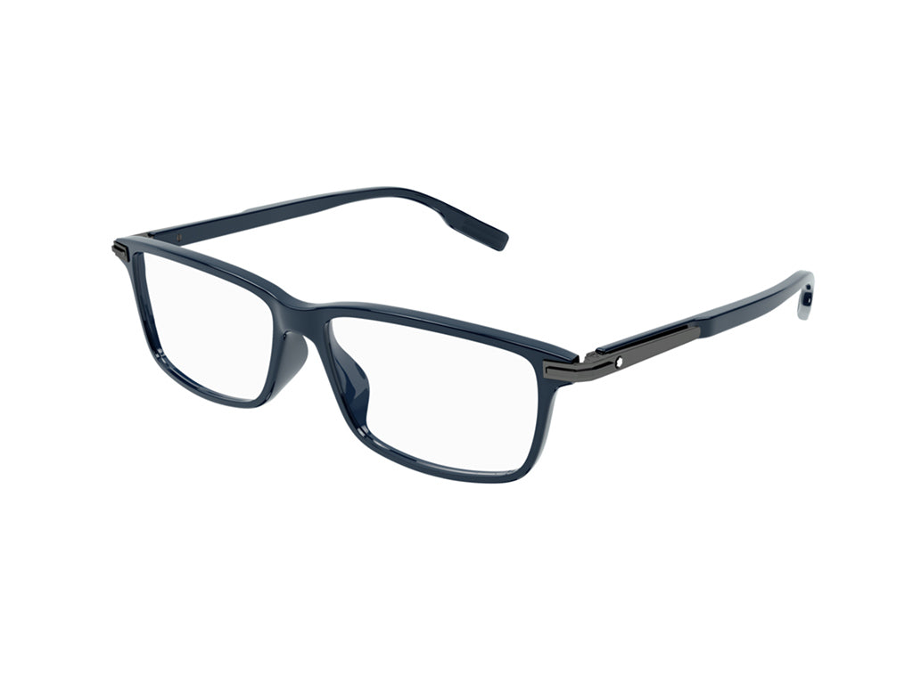 8056376391367 - Herren MB0217O 003 Rahmen von BRILLEN Acetat Blau  Quadratisch