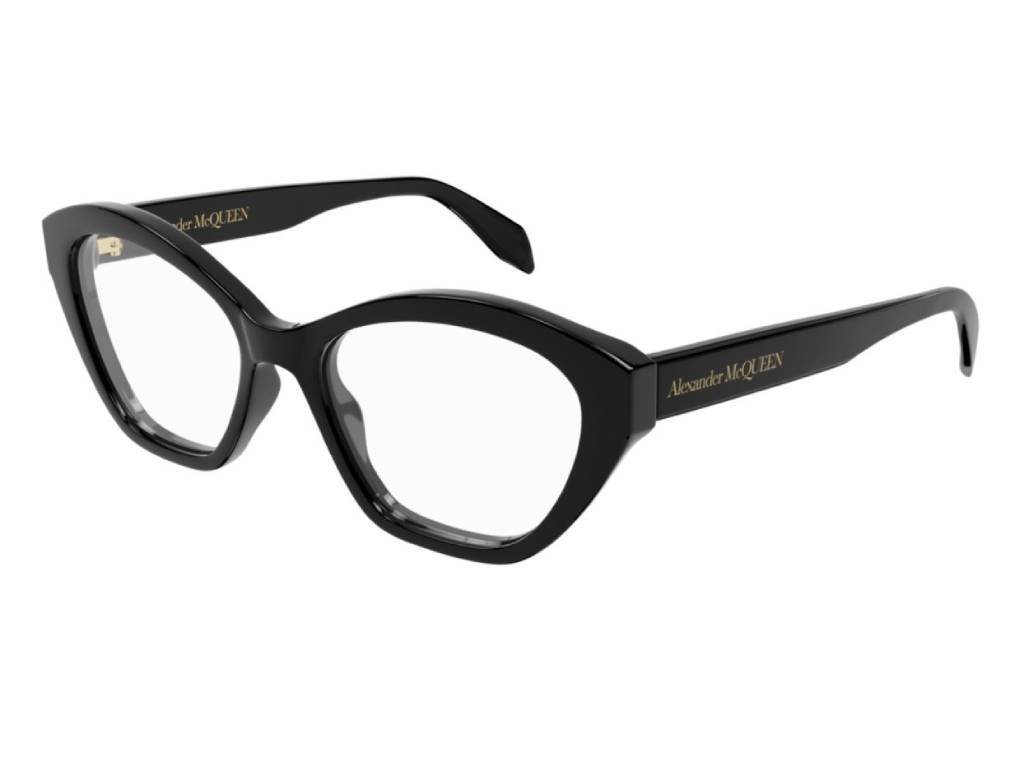 8056376392920 - Alexander McQueen Frau AM0360O 001 Rahmen von BRILLEN Acetat Schwarz  Katzenauge