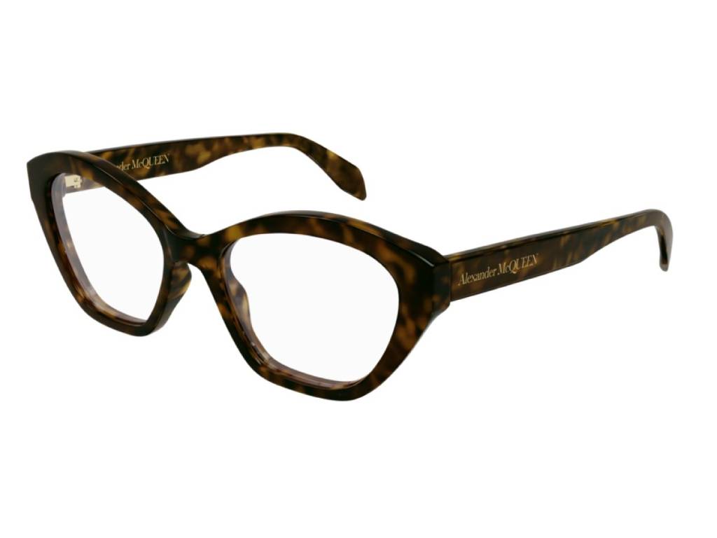 8056376392937 - Alexander McQueen Frau AM0360O 002 Rahmen von BRILLEN Acetat Havanna  Katzenauge